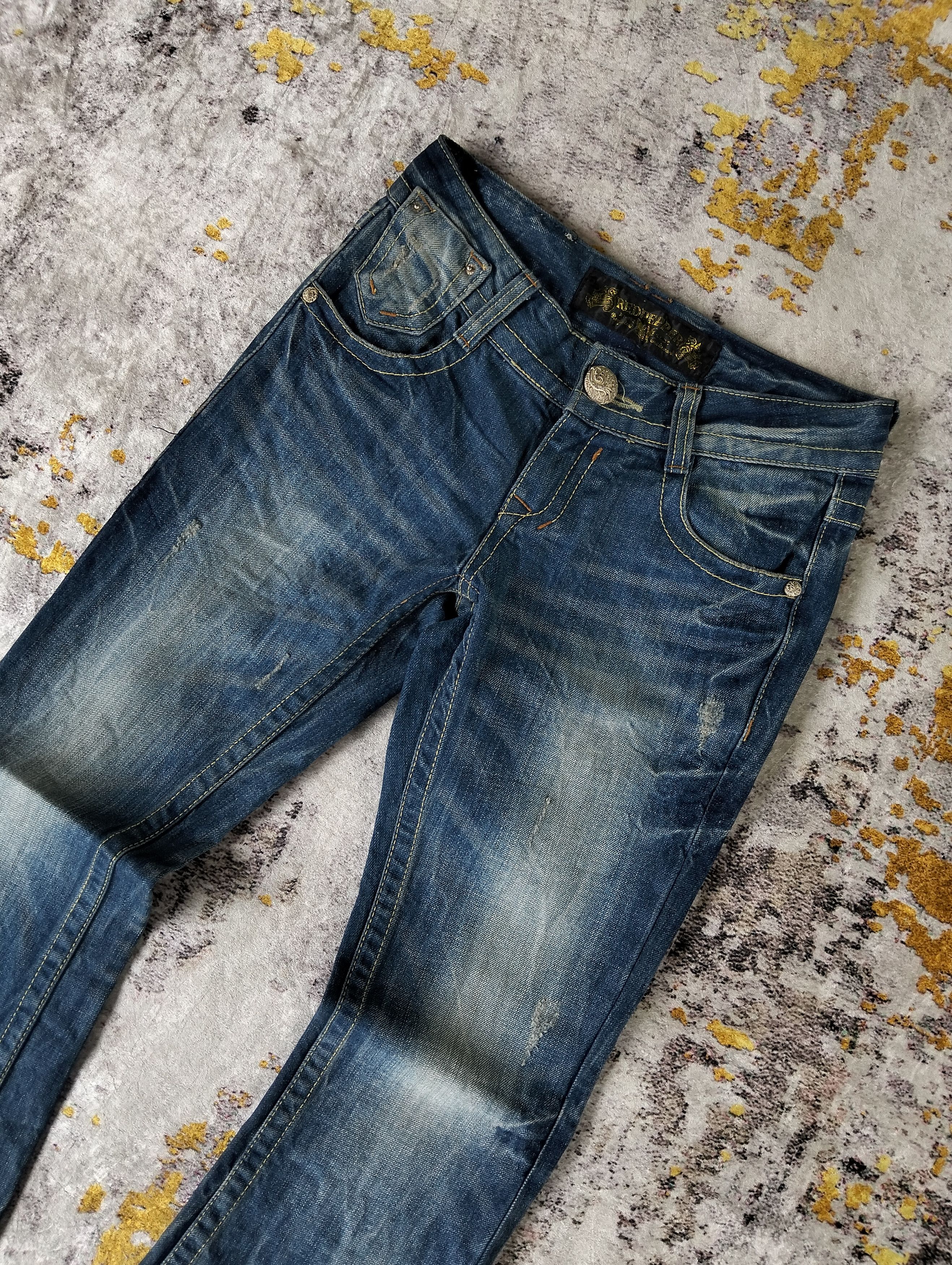 Tornado Mart Japanese Red Pepper Flared Bootcut Low Rise Jeans Size 26" / US 2 / IT 38 - 3 Thumbnail