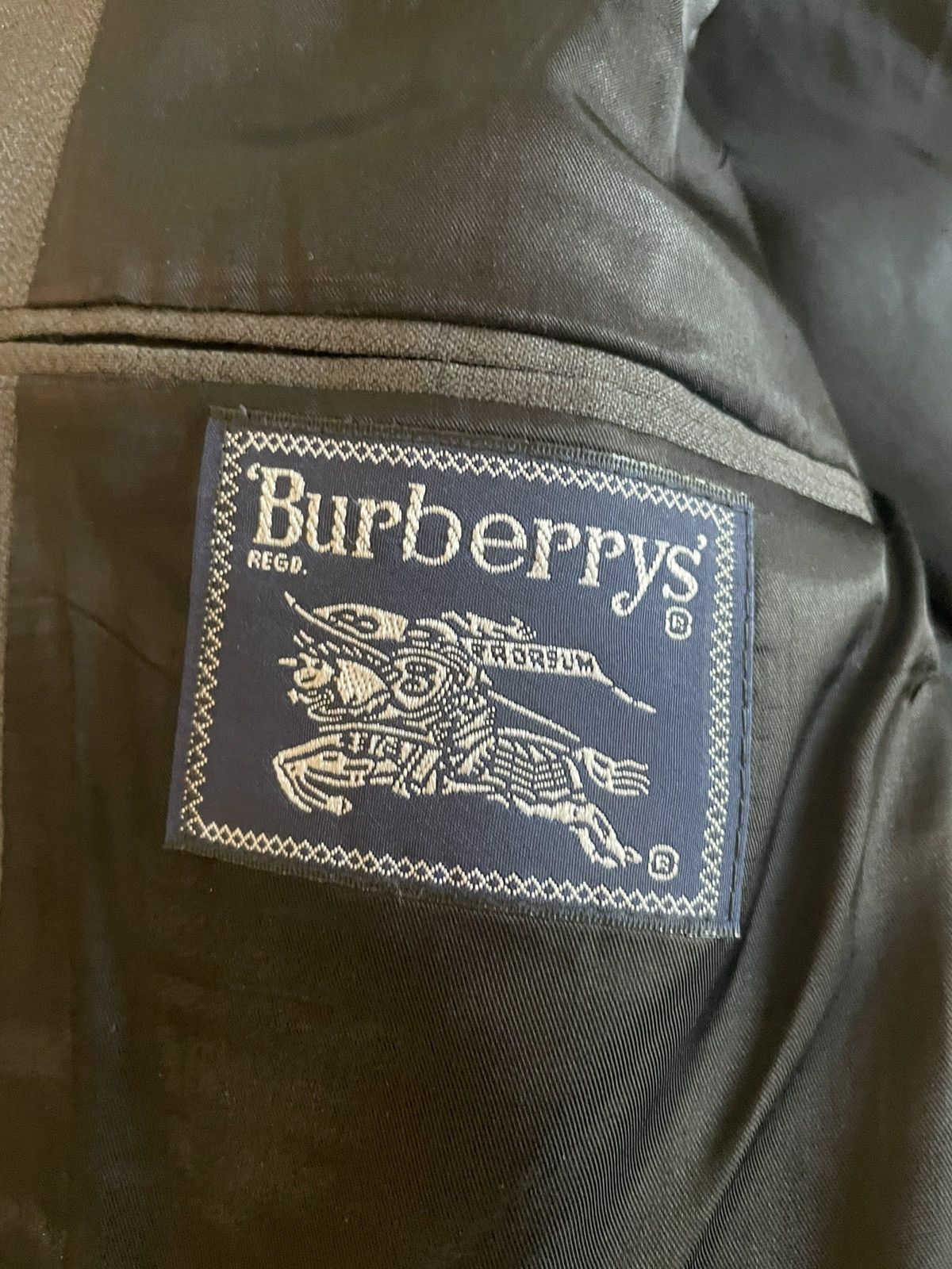 Burberry × Vintage Windowpane Check Wool Suit Size 42R - 10 Thumbnail