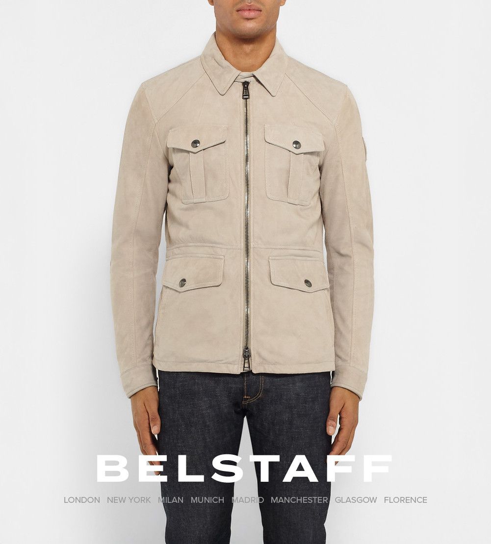 Belstaff Coveted, Badass New $2,500 BELSTAFF Beige Suede Field Jacket Size US M / EU 48-50 / 2 - 1 Thumbnail