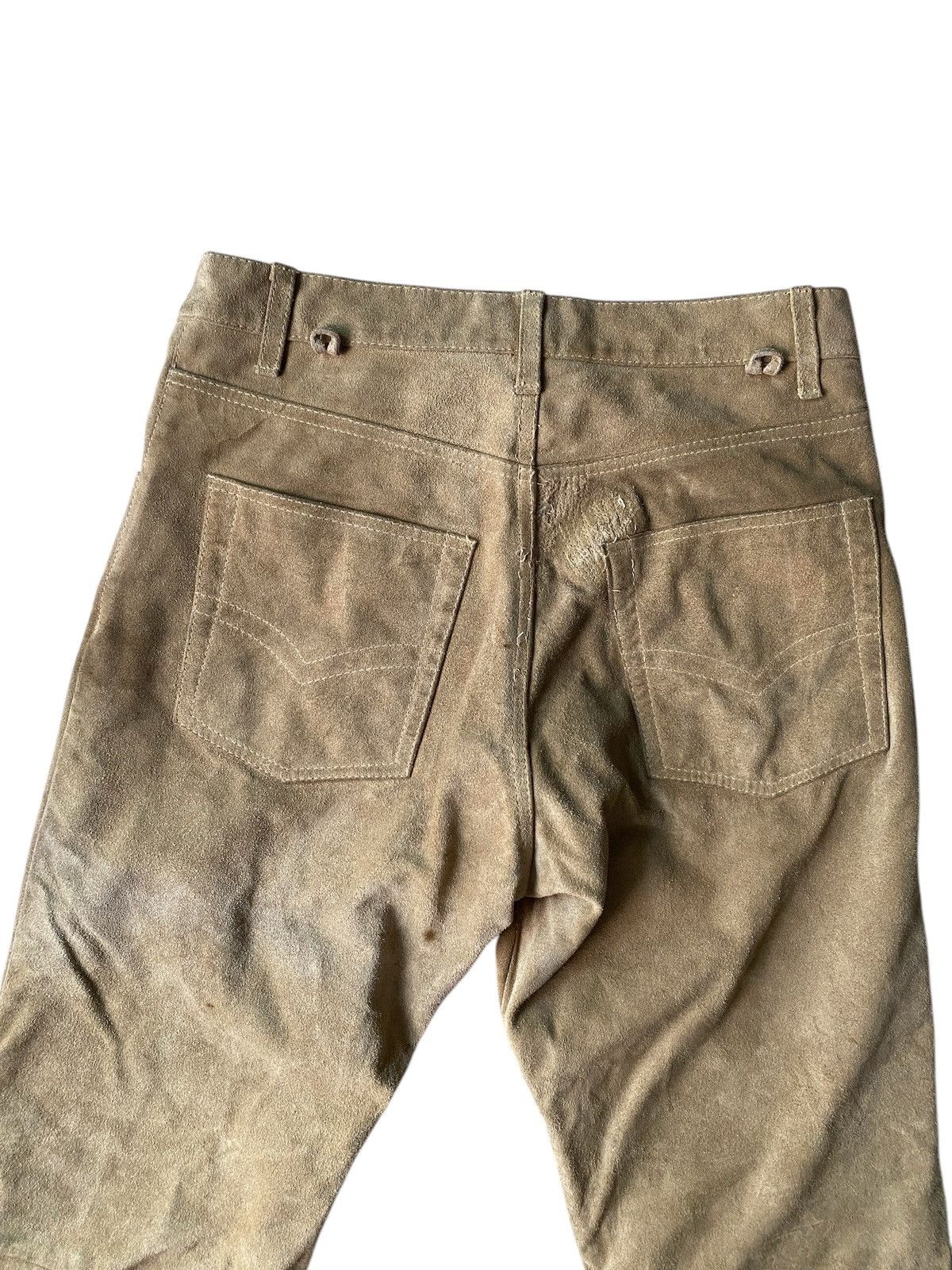 Japanese Brand × Le Grande Bleu (L.G.B.) × Vintage VINTAGE LARRY CAPS "saiz 28" LEATHER BEEF PANTS NICE DESIGN Size US 28 / EU 44 - 8 Thumbnail
