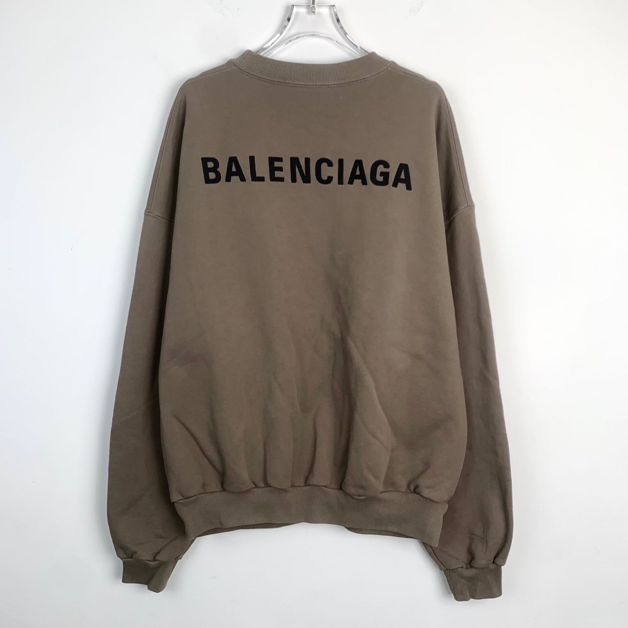 Balenciaga Balenciaga Brown Logo Embroidered Cotton Crewneck Sweatshirt Size US S / EU 44-46 / 1 - 6 Thumbnail