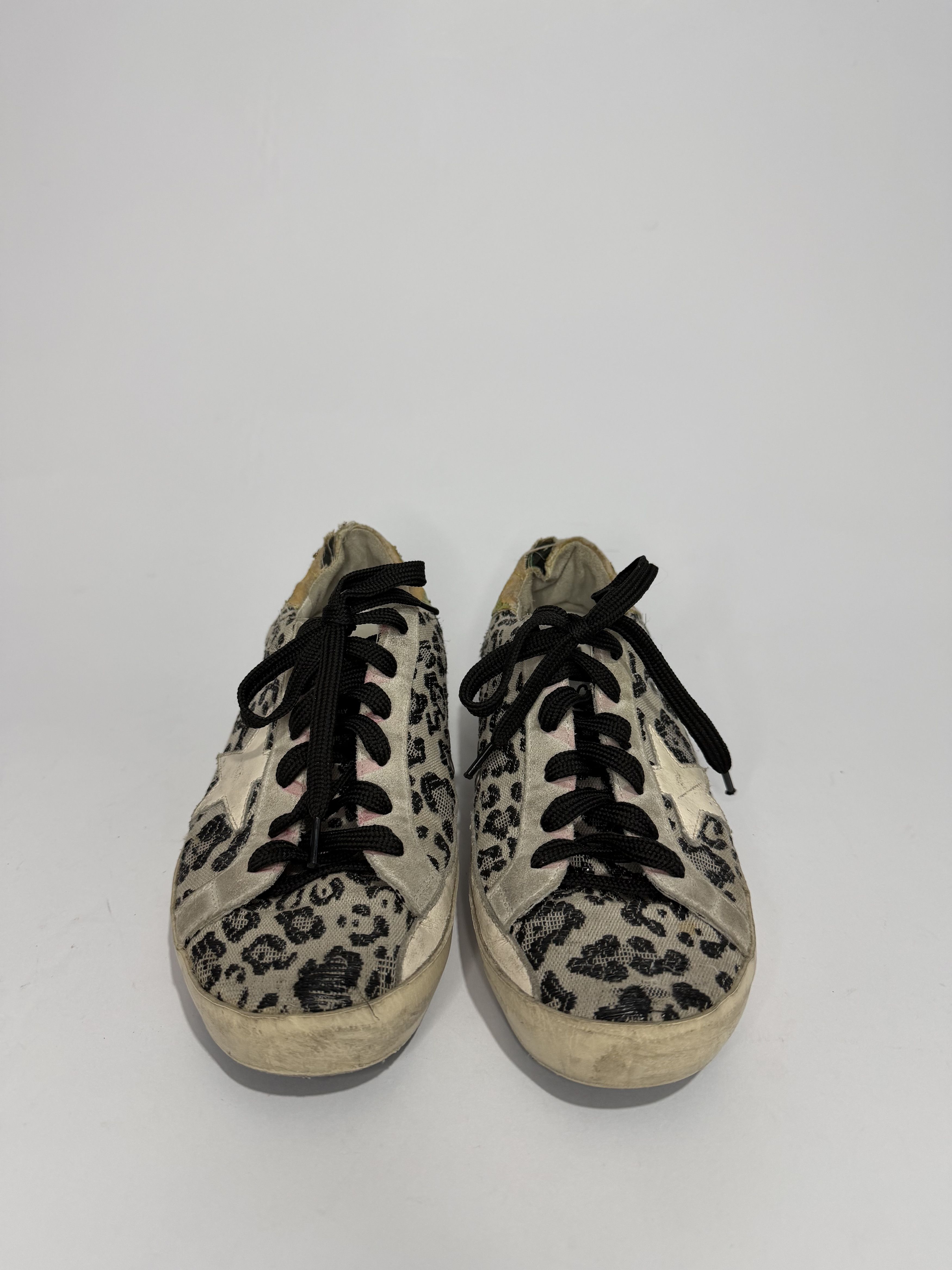 Golden Goose Golden Goose Superstar Leopard Print Distressed Sneakers Size US 8 / EU 41 - 2 Thumbnail
