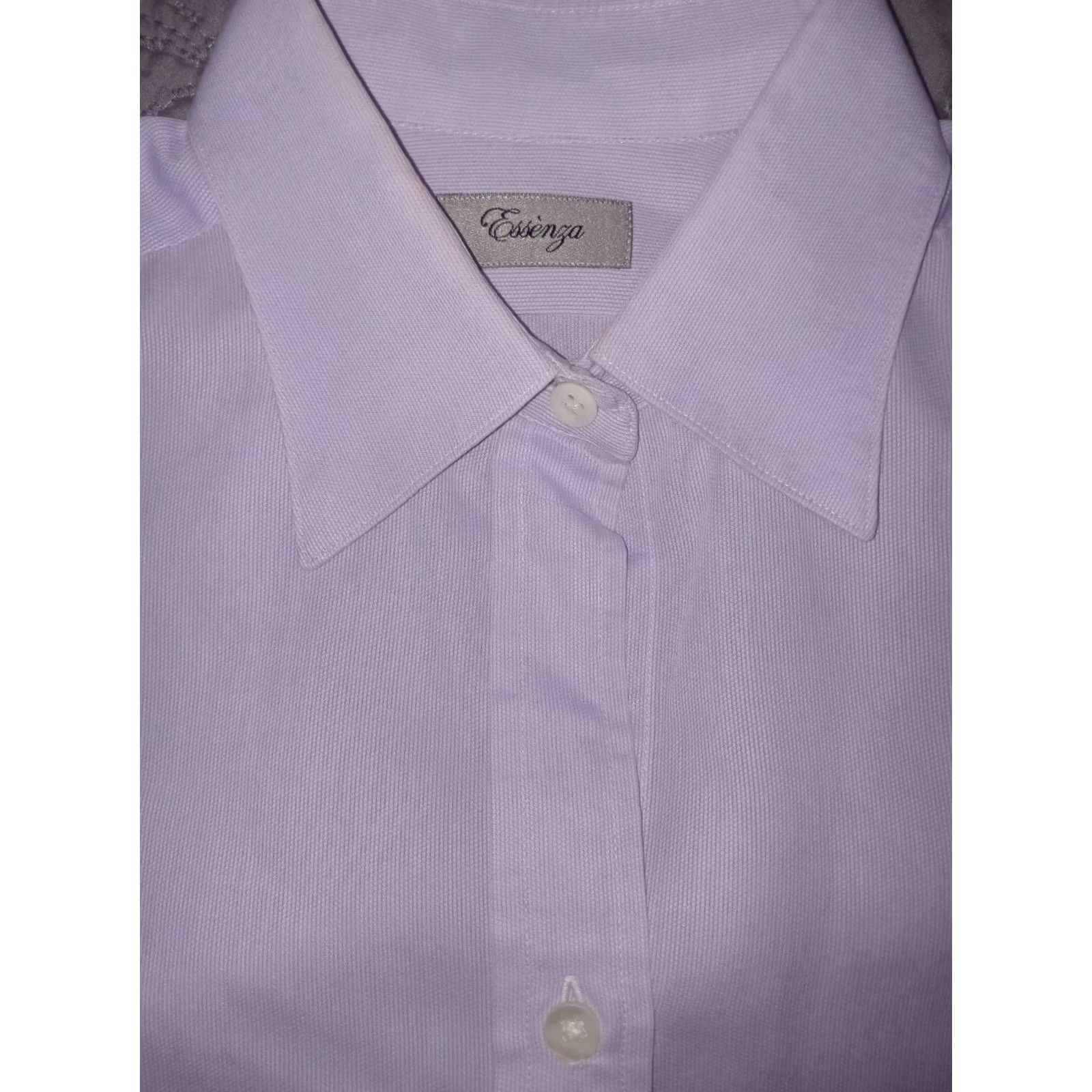 Vintage Essenza Purple Button-Up Shirt Womens L Blue Button-Up Shirt Womens L Blue Essenza Size L / US 10 / IT 46 - 2 Thumbnail
