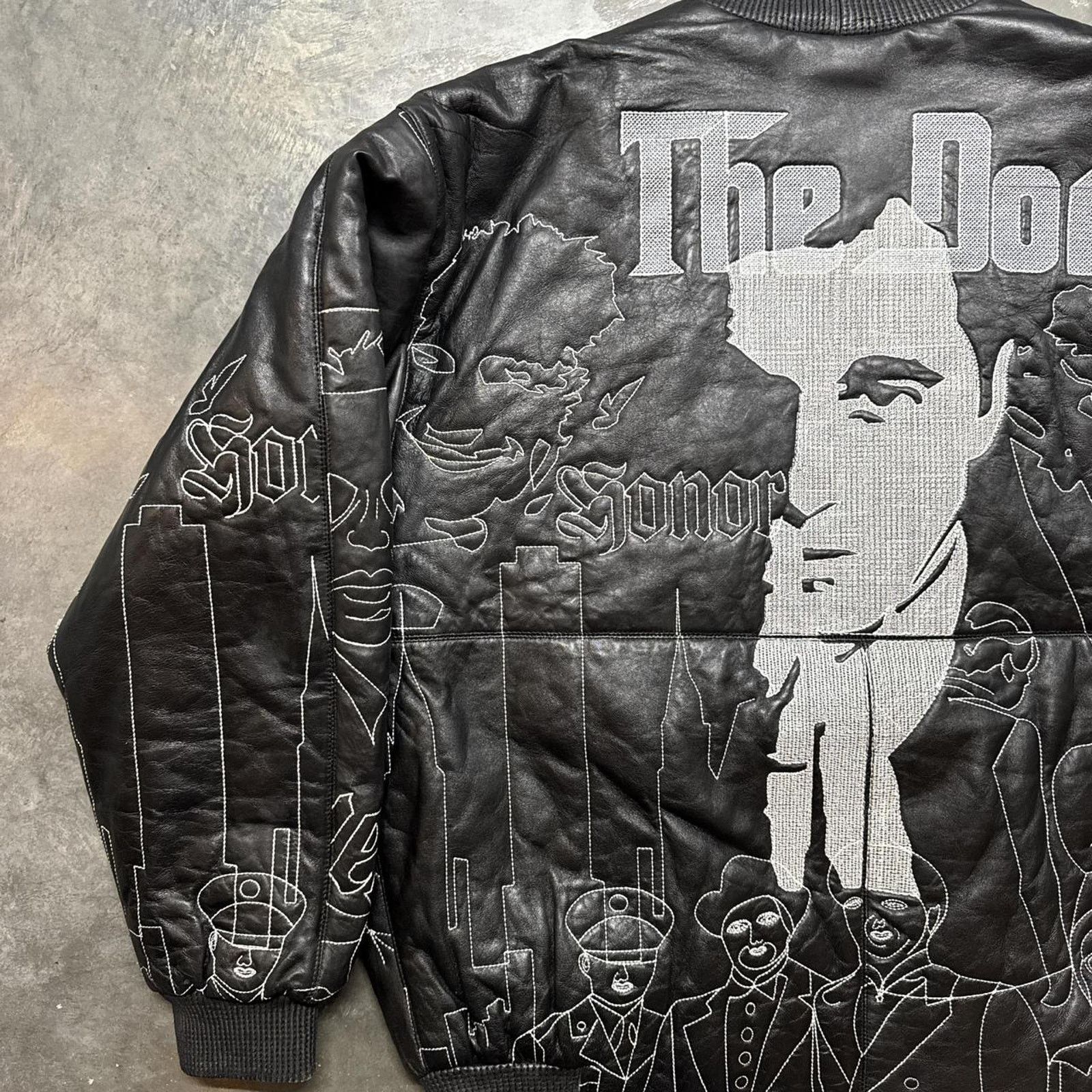 Pelle Pelle × Vintage Vintage The Godfather Pelle Pelle Style Rap Leather Jacket Size US XXL / EU 58 / 5 - 3 Thumbnail