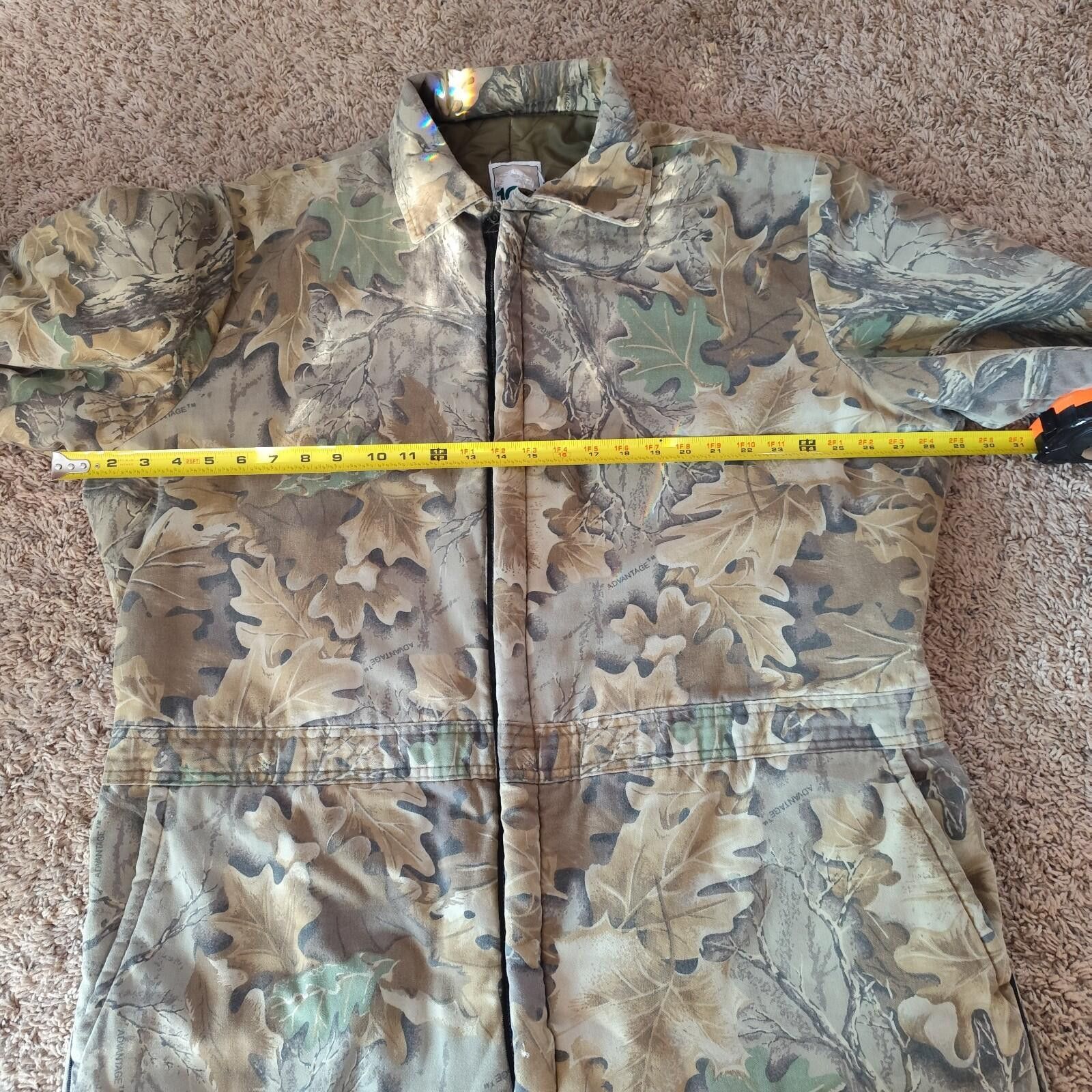 Other Vtg 10x AdvantageCamo Hunting Coveralls Suit Mens 2XL Size ONE SIZE - 12 Thumbnail
