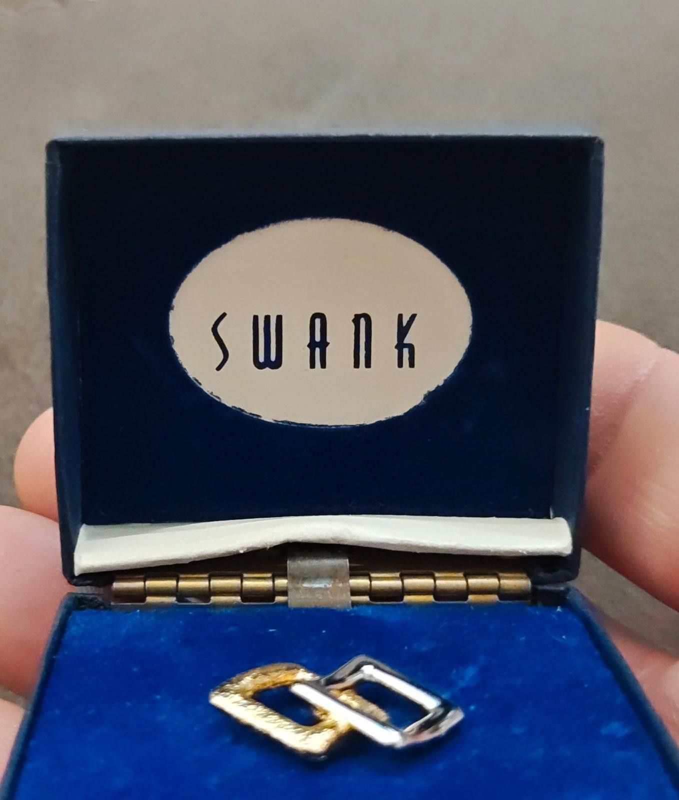 Other 1960s Swank Abstract Link Style Two Tone Textured Tie Tack Size ONE SIZE - 4 Thumbnail