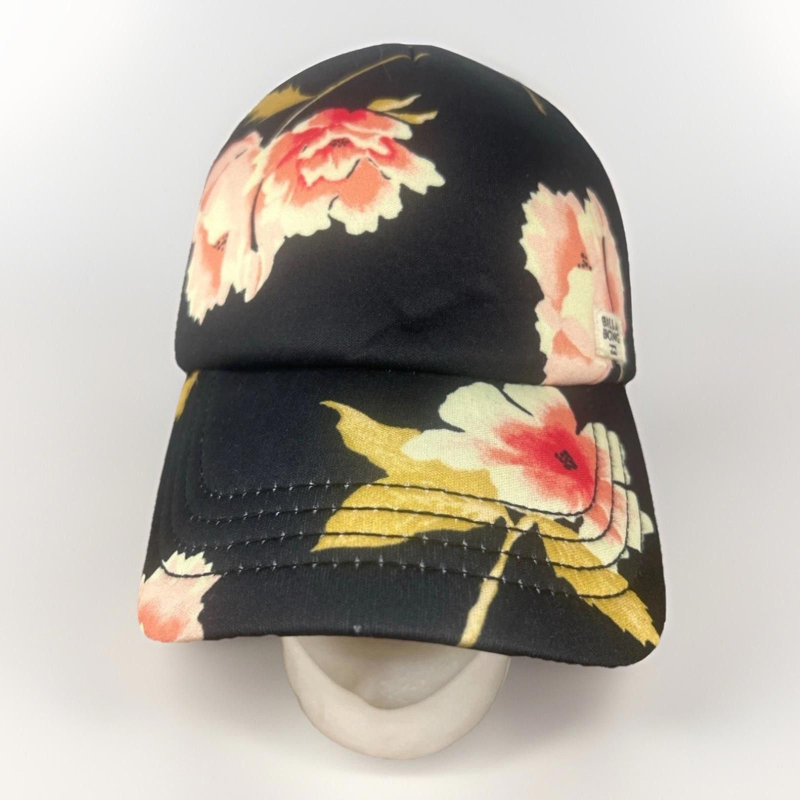 Billabong Billabong Hawaiian Floral Trucker Hat Mesh Back Black Snap Size ONE SIZE - 1 Thumbnail