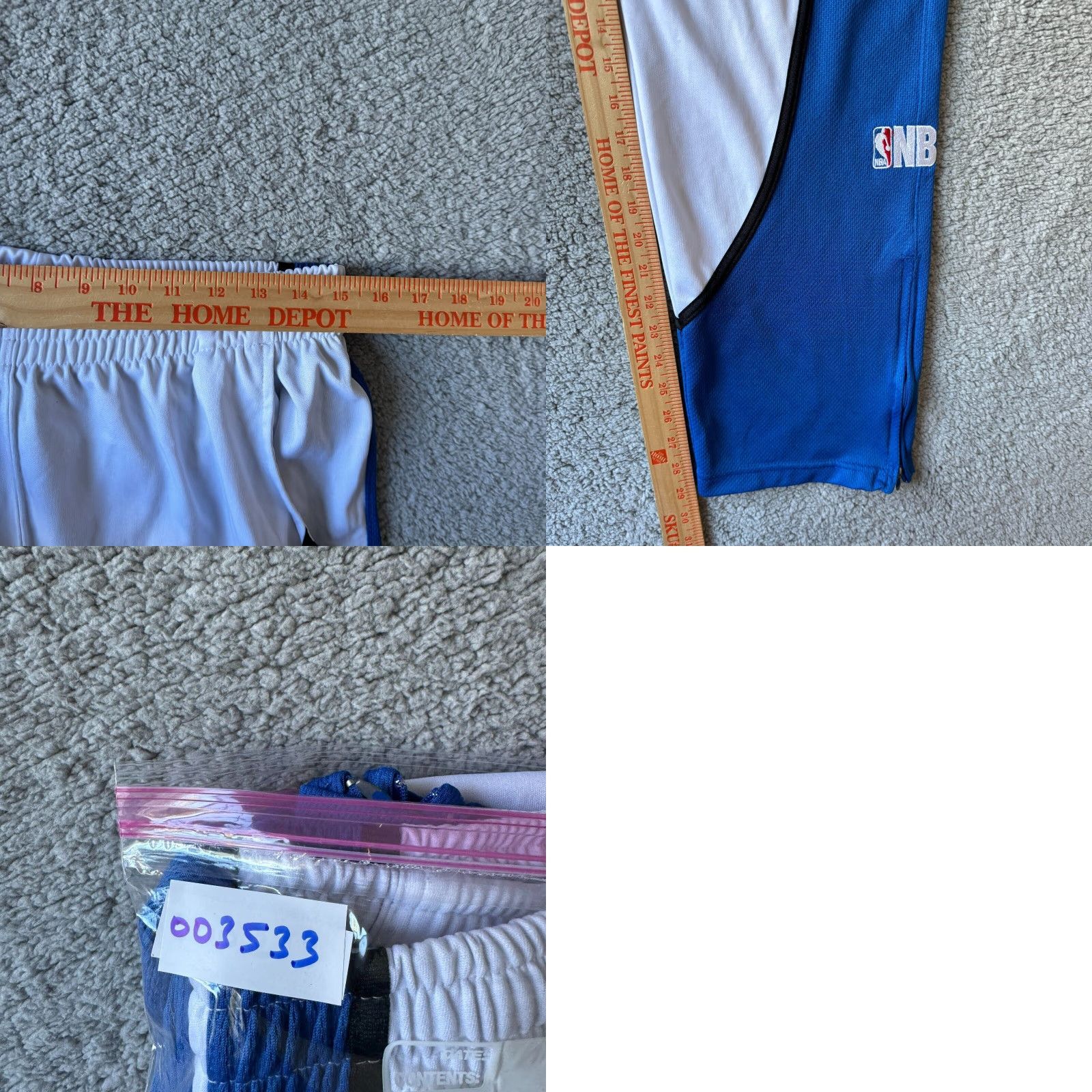NBA NBA Pants Mens Medium Blue White Sweat Joggers Elevation Basketball Gym Athletic Size US 31 - 9 Thumbnail