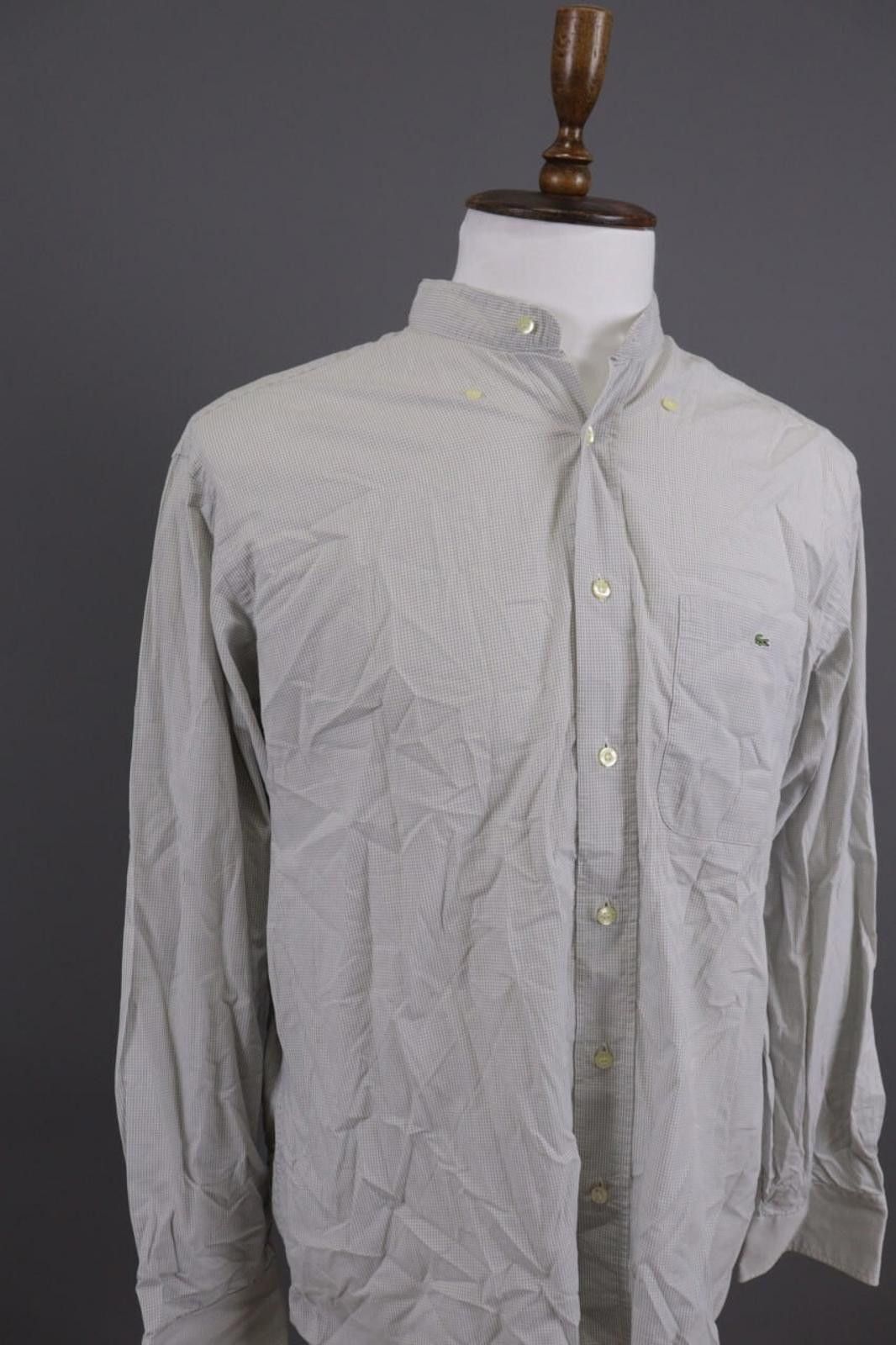 Lacoste Lacoste Gray Printed Long Sleeve Button Dress Shirt Size 44 Size US M / EU 48-50 / 2 - 5 Thumbnail