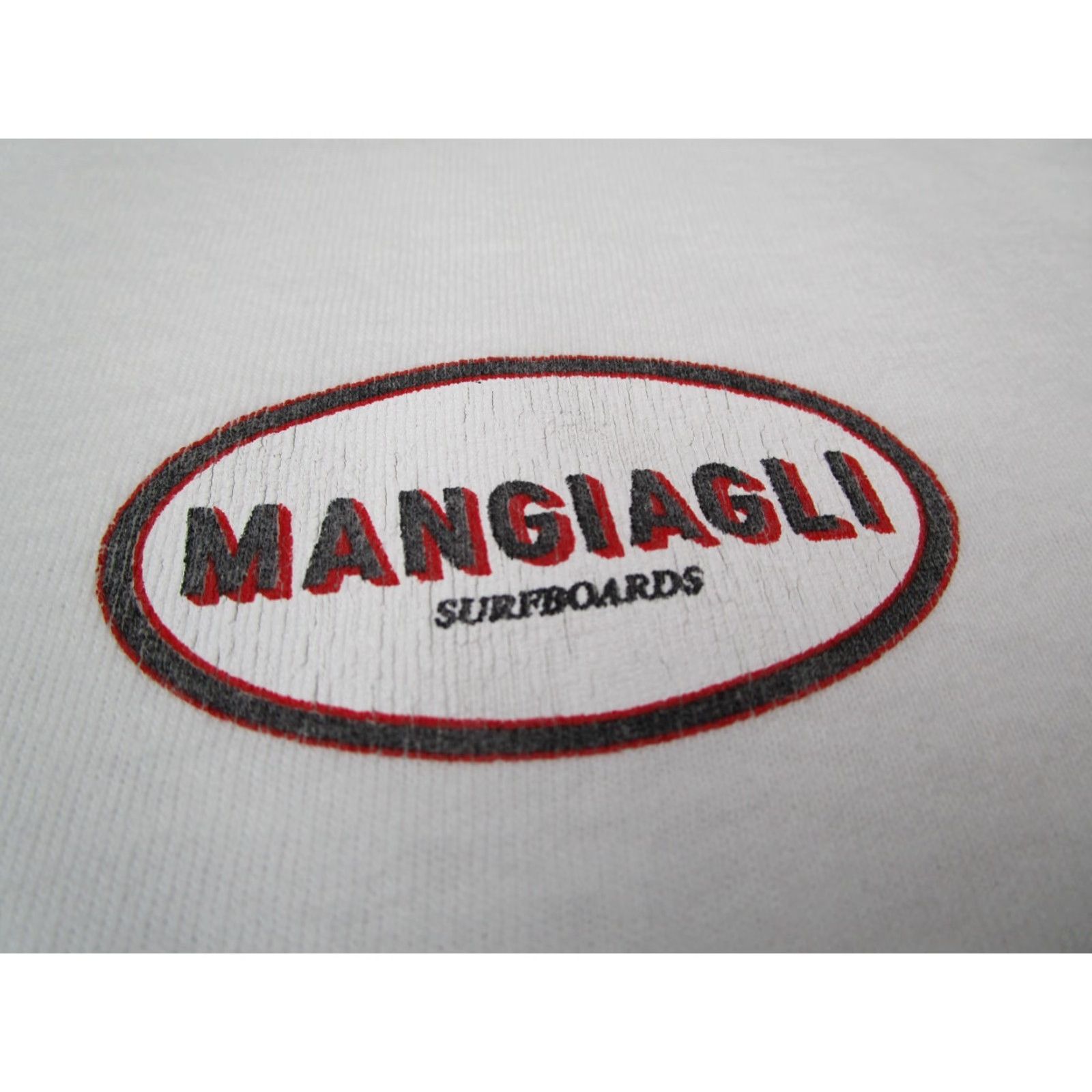 Vintage Mangiagli Surfboards Shirt Mens Large White Hermosa Beach Surf Made in USA Size US L / EU 52-54 / 3 - 3 Thumbnail