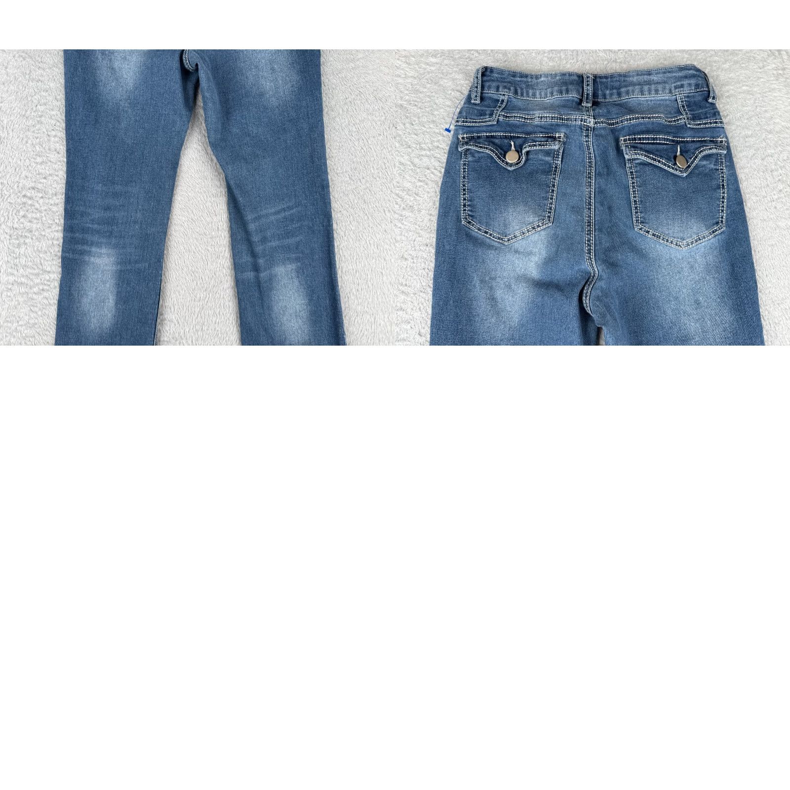 Vintage Misslook Jeans Womens Small Blue Bootcut Denim Mid Rise Cotton Blend 25x28 Size 28" / US 6 / IT 42 - 10 Thumbnail