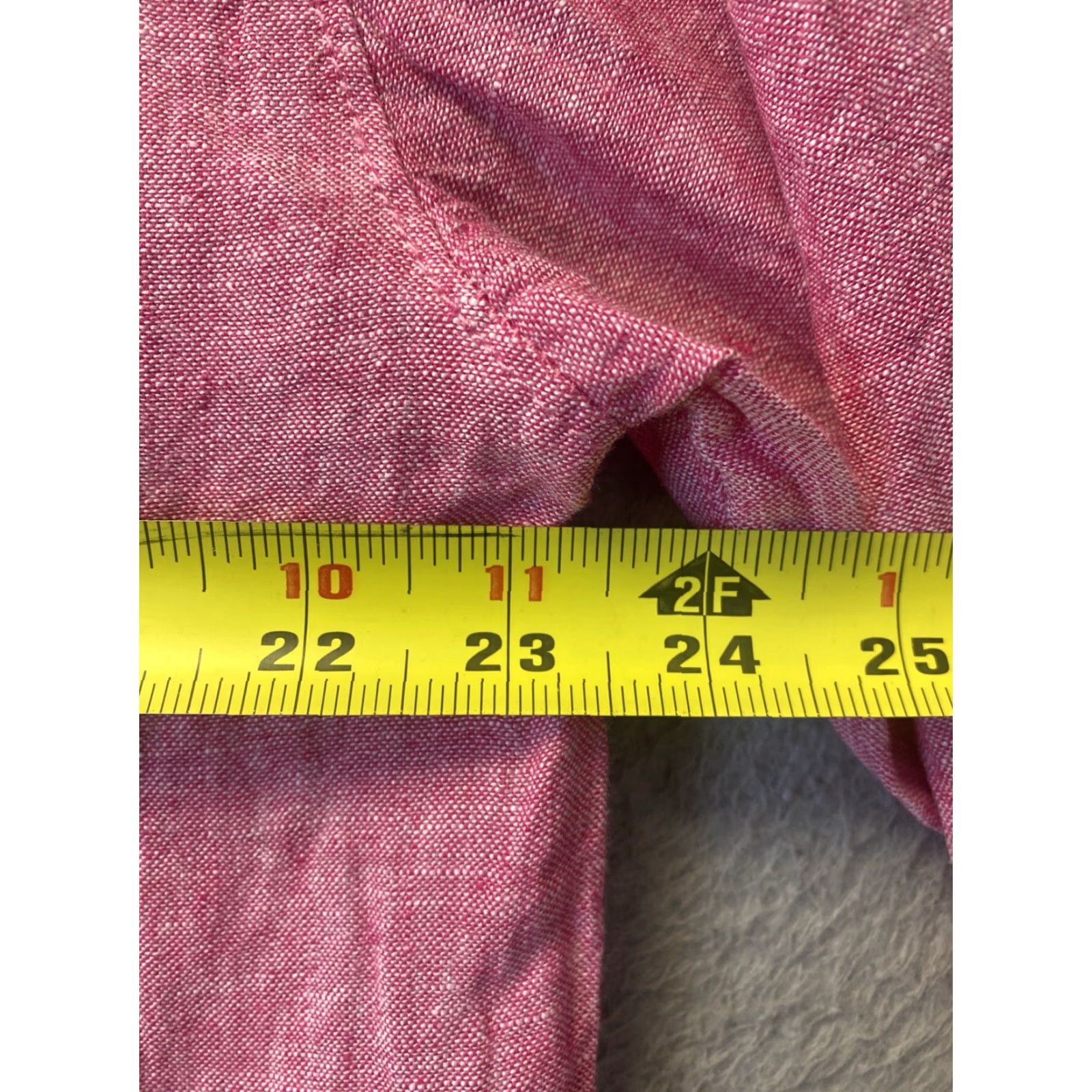 Rachel Zoe RACHEL ZOE Women's Blouse XL Pink 100% Linen Button-Up Shirt with Pockets Collared Size XL / US 12-14 / IT 48-50 - 4 Thumbnail
