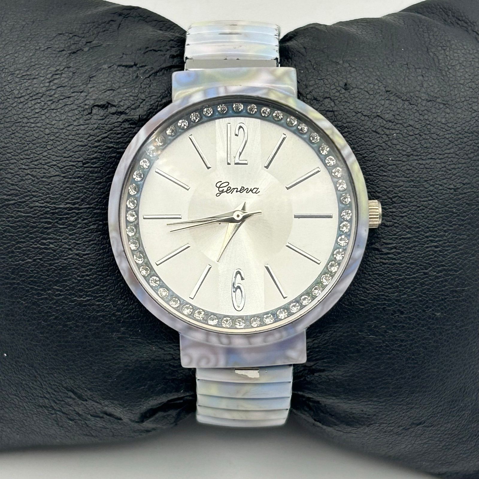 Geneva Geneva Pastel Iridescent Watch with Crystal-accented Bezel Size ONE SIZE - 1 Thumbnail