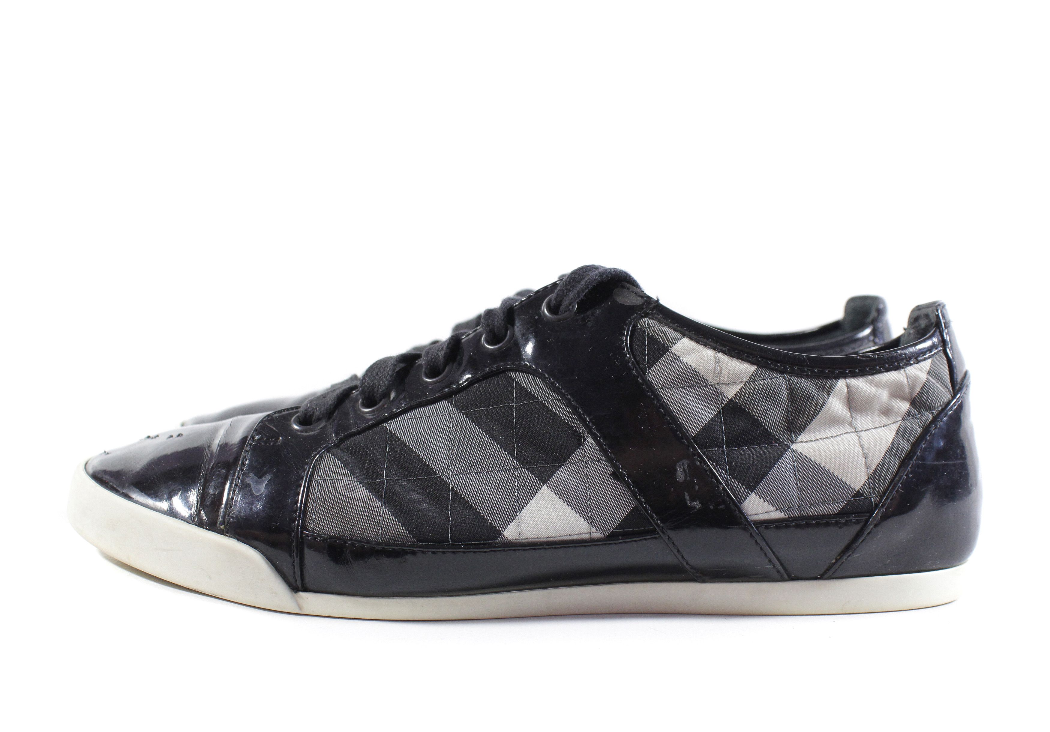 Burberry Nova Check Patent Leather Shoes Size US 8 / IT 38 - 1 Thumbnail