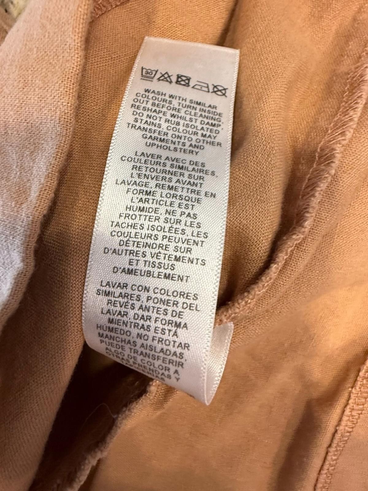 Asos ASOS paper bag linen blend shorts light brown/ tan SZ 14 Size 36" / US 14 / IT 50 - 6 Thumbnail