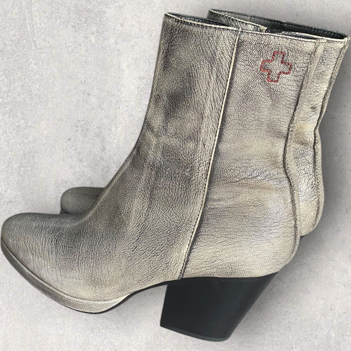 A.F. Vandevorst Side Zip Cuban Heels Boots Size US 10 / IT 40 - 4 Thumbnail