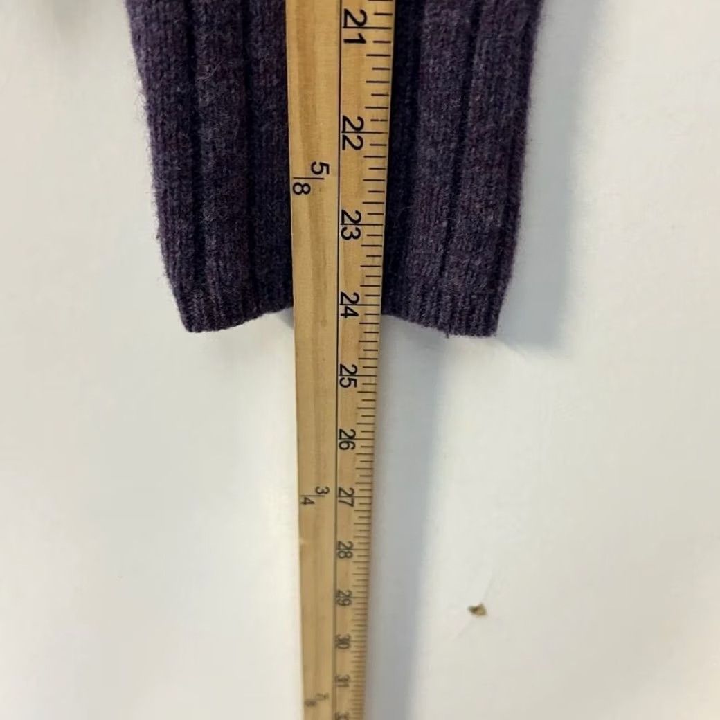 Vintage North Crest Purple Lambswool V-Neck Pullover Sweater Top Women's Large Size L / US 10 / IT 46 - 5 Thumbnail