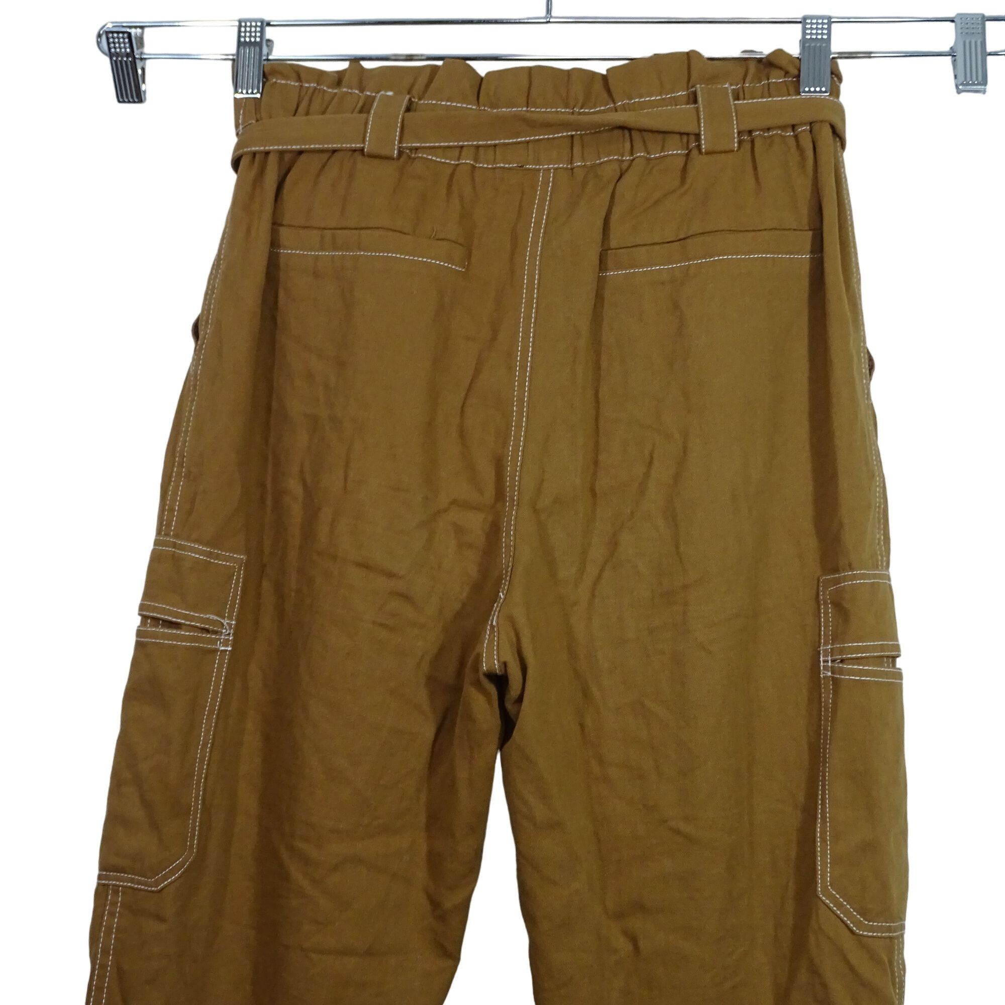 Kendall And Kylie Kendall and Kylie Cropped Paperbag Cargo Pants Belted Size M Size 30" / US 8 / IT 44 - 6 Thumbnail