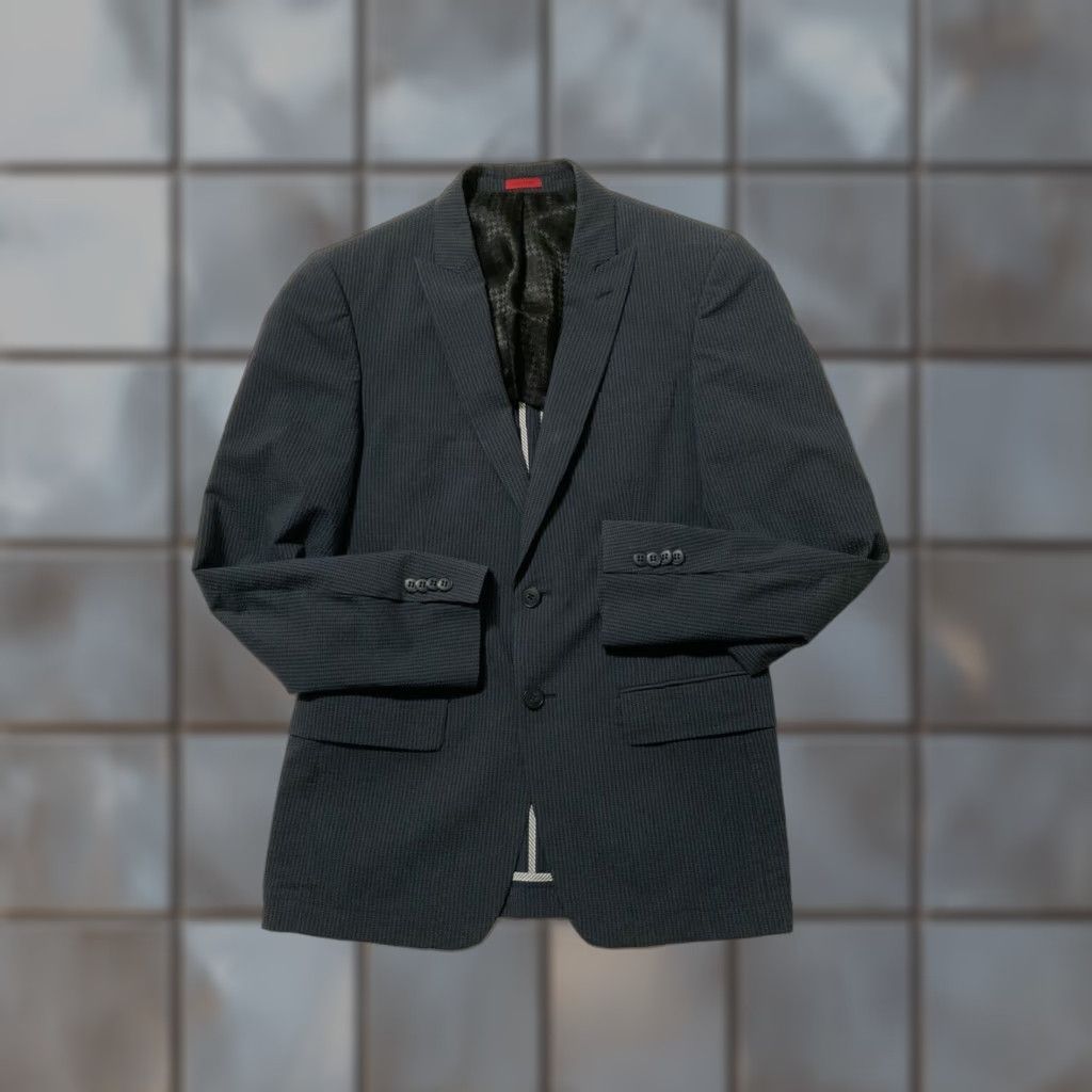 John Varvatos John Varvatos Blazer Men 36R Cotton Silk Seersucker Two Button Sportscoat Jacket Multicolor Size 36R - 1 Thumbnail