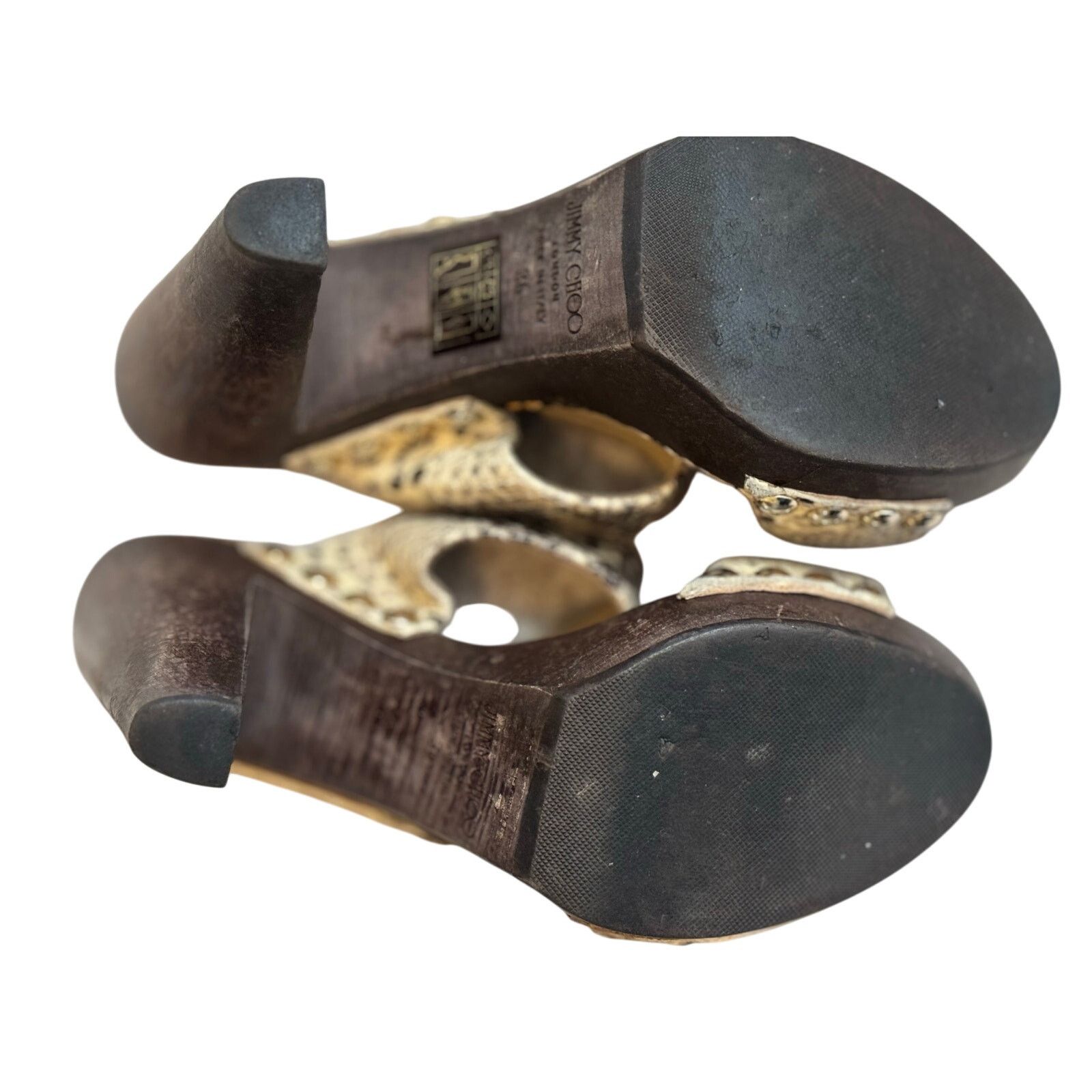 Jimmy Choo Jimmy Choo Mule Snakeskin Heels | Size 36 (US 5.5) Size US 9 / IT 39 - 8 Thumbnail
