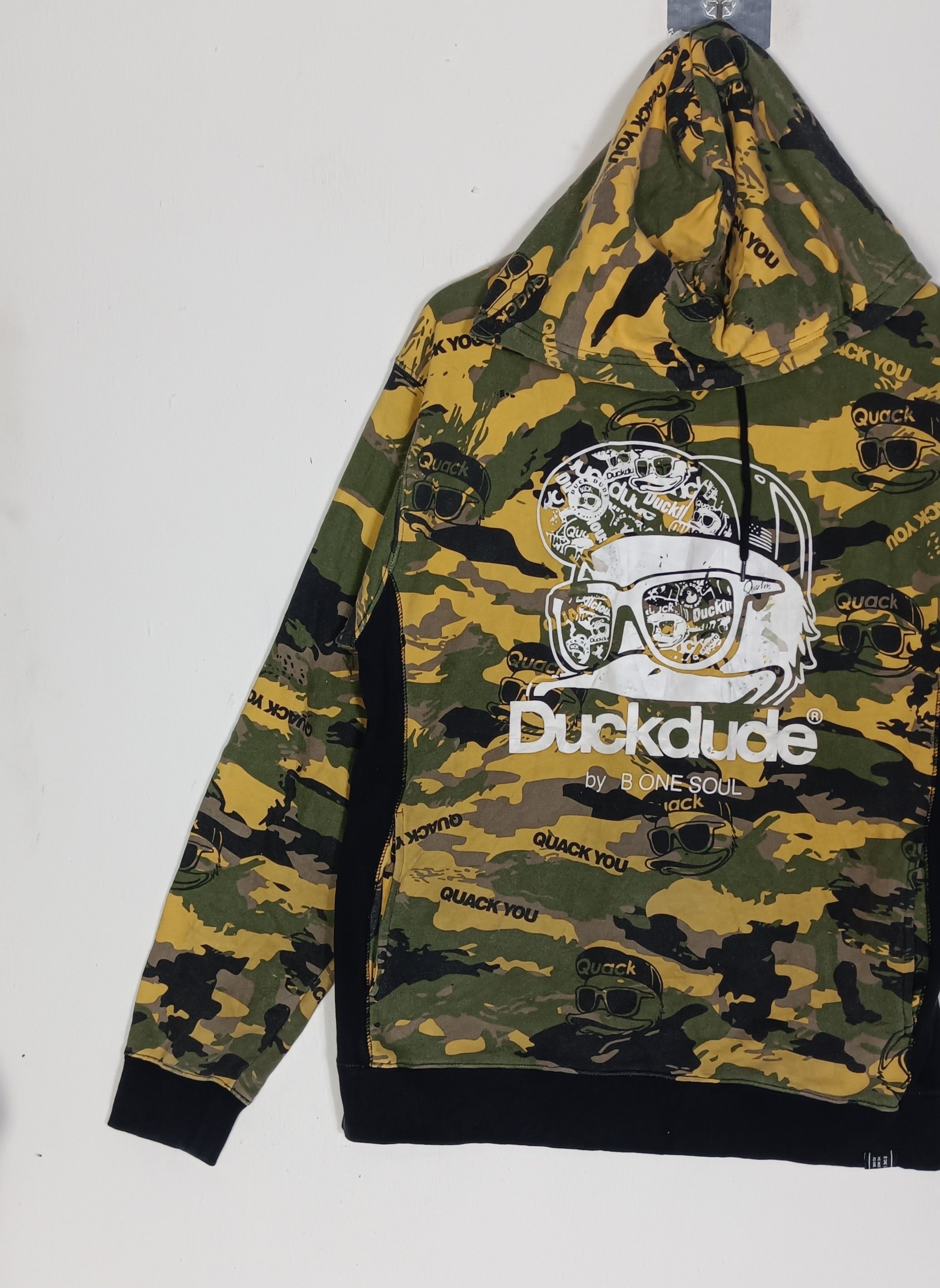 Japanese Brand Duck Dude B One Soul Camo Hoodie Size US L / EU 52-54 / 3 - 5 Thumbnail