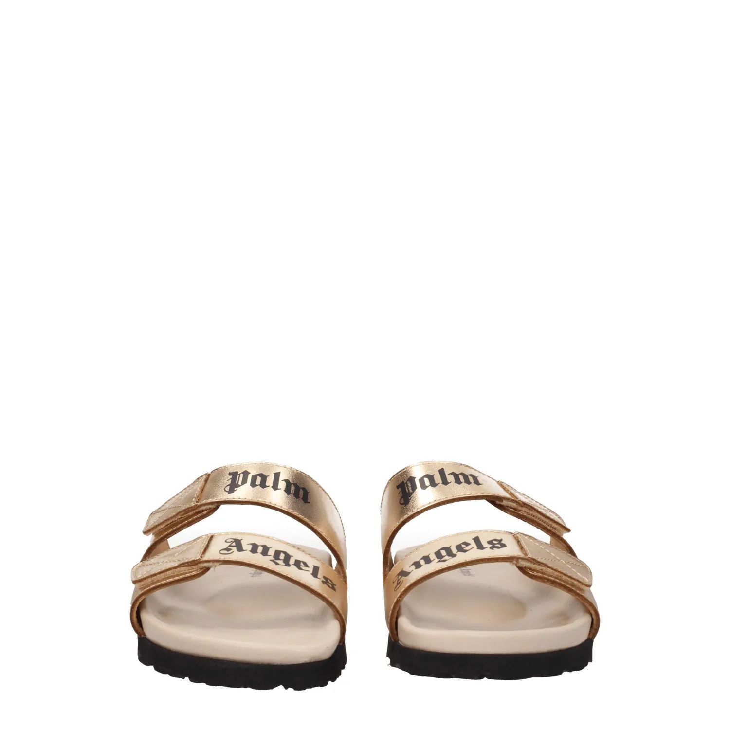 Palm Angels ob1o1e1124 Leather Slippers in Gold Size US 9 / IT 39 - 3 Thumbnail