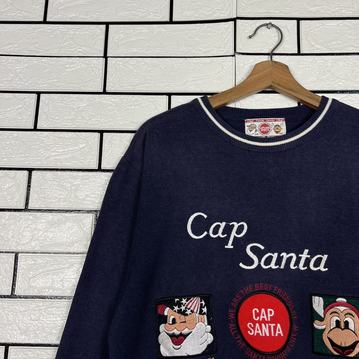 Vintage CAP SANTA Embroidery Big Logo Sweatshirt #3973-C181