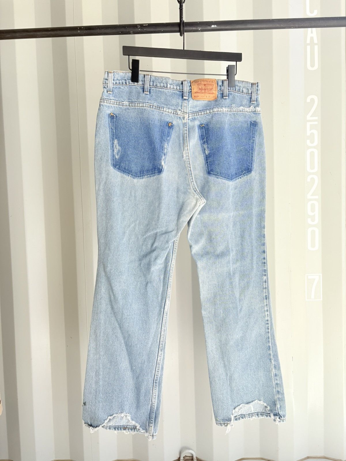 Levi's Vintage Levi’s 517 Denim Repaired Patch Denim ERD Grunge Size US 34 / EU 50 - 1 Thumbnail