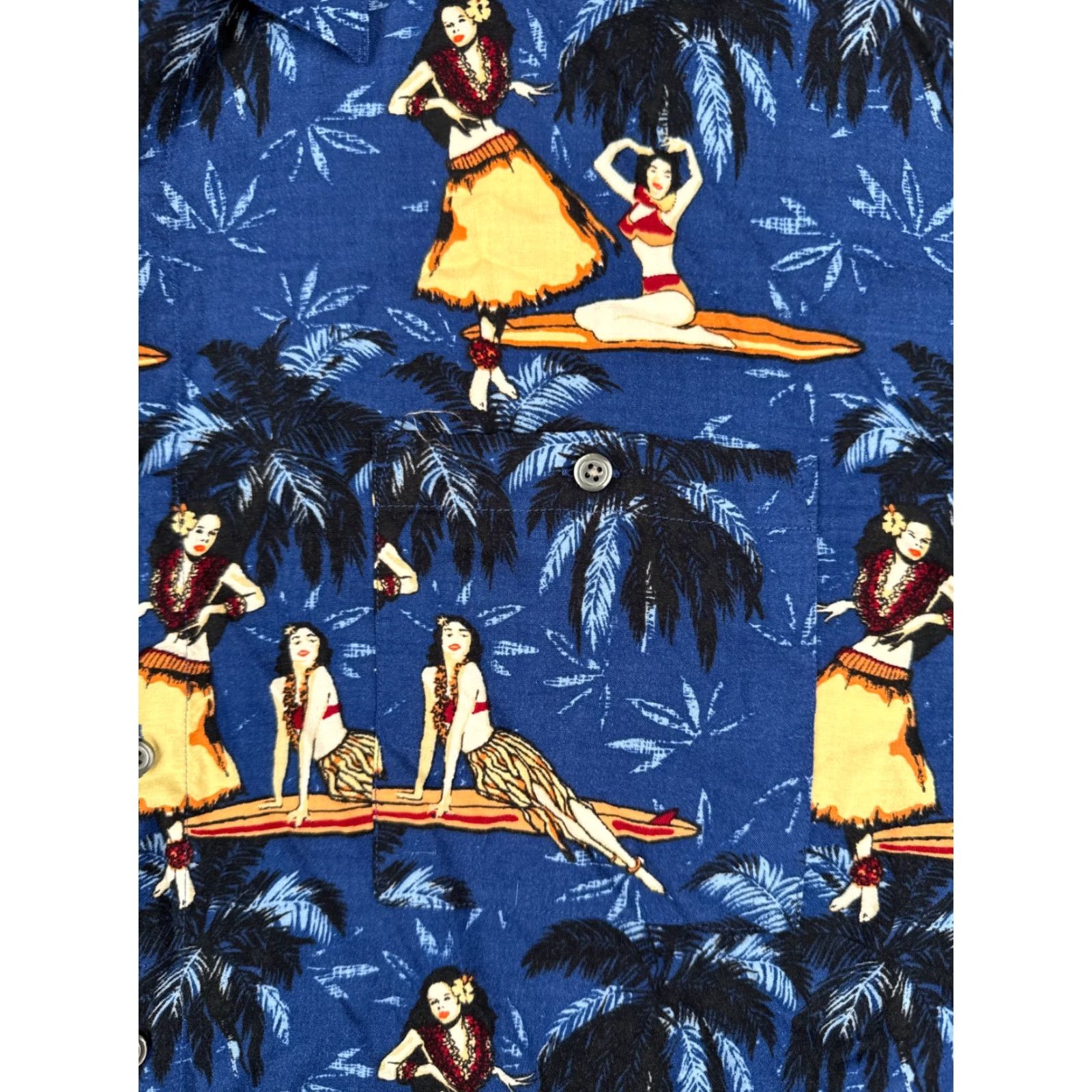 Vintage Munsingwear Shirt Men 2XL Blue Floral Palm Luau Hawaiian – Button-Up, Short Sleeve, Rayon, Vintage? No, Regular Fit, Hoικές (Oops) Size US XXL / EU 58 / 5 - 6 Thumbnail