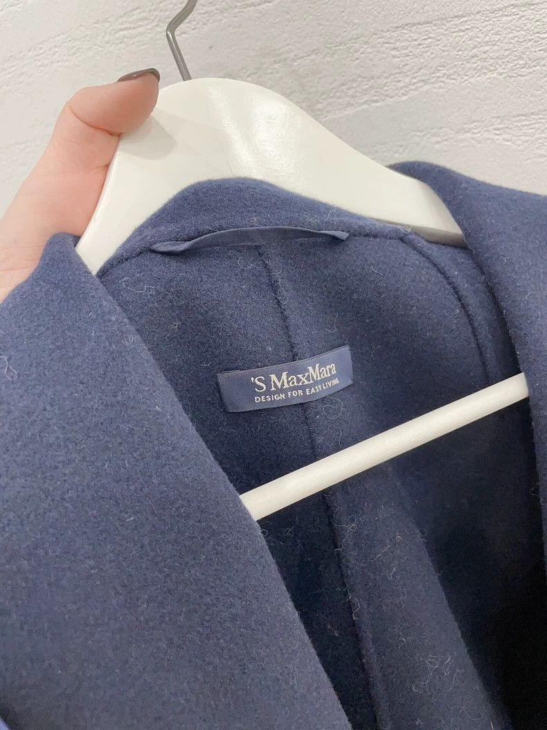 Max Mara Max Mara Dark blue wool coat Size S / US 4 / IT 40 - 3 Thumbnail