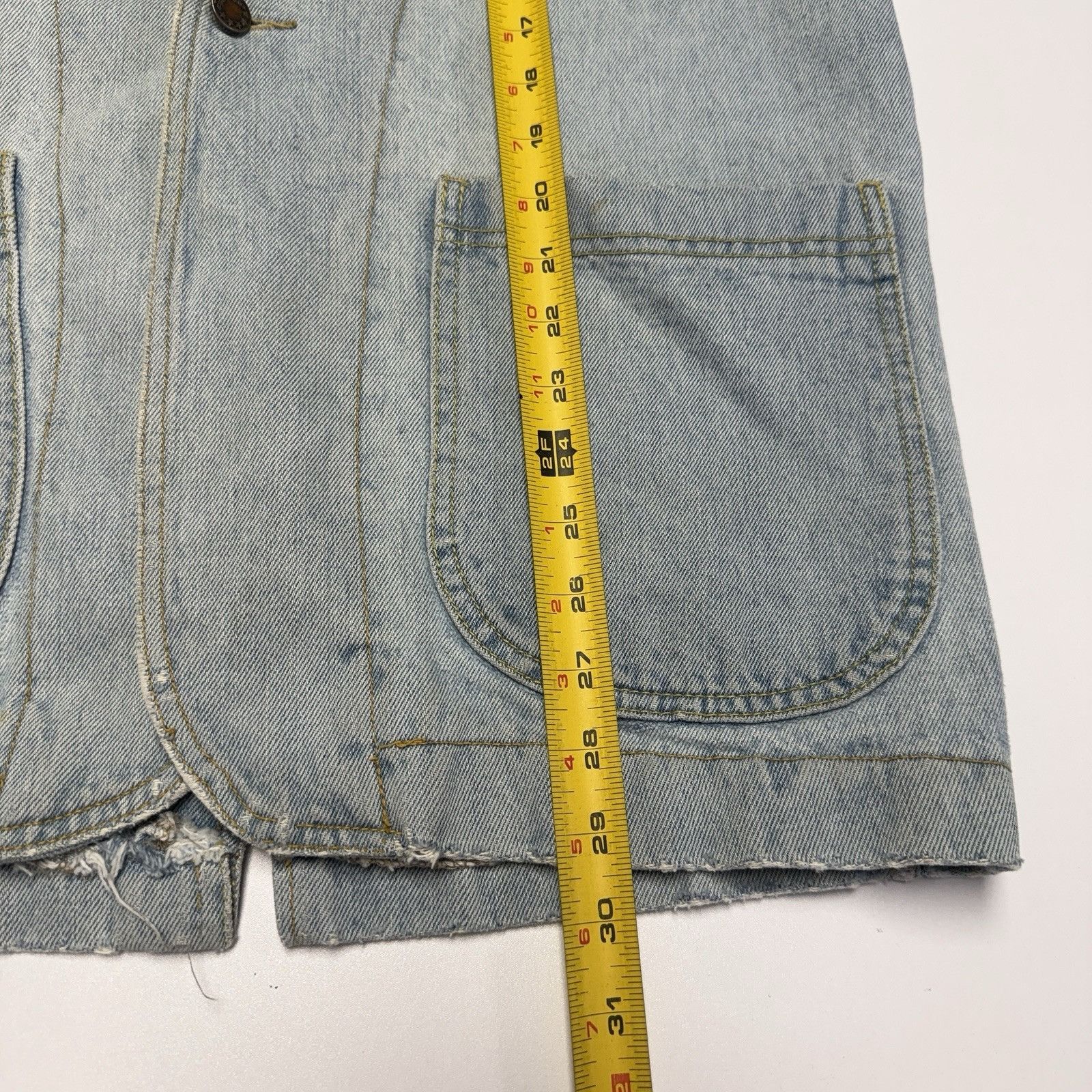 Vintage Vintage 90s Denim Blazer Coat Mens Small One Button Western Size US S / EU 44-46 / 1 - 14 Thumbnail