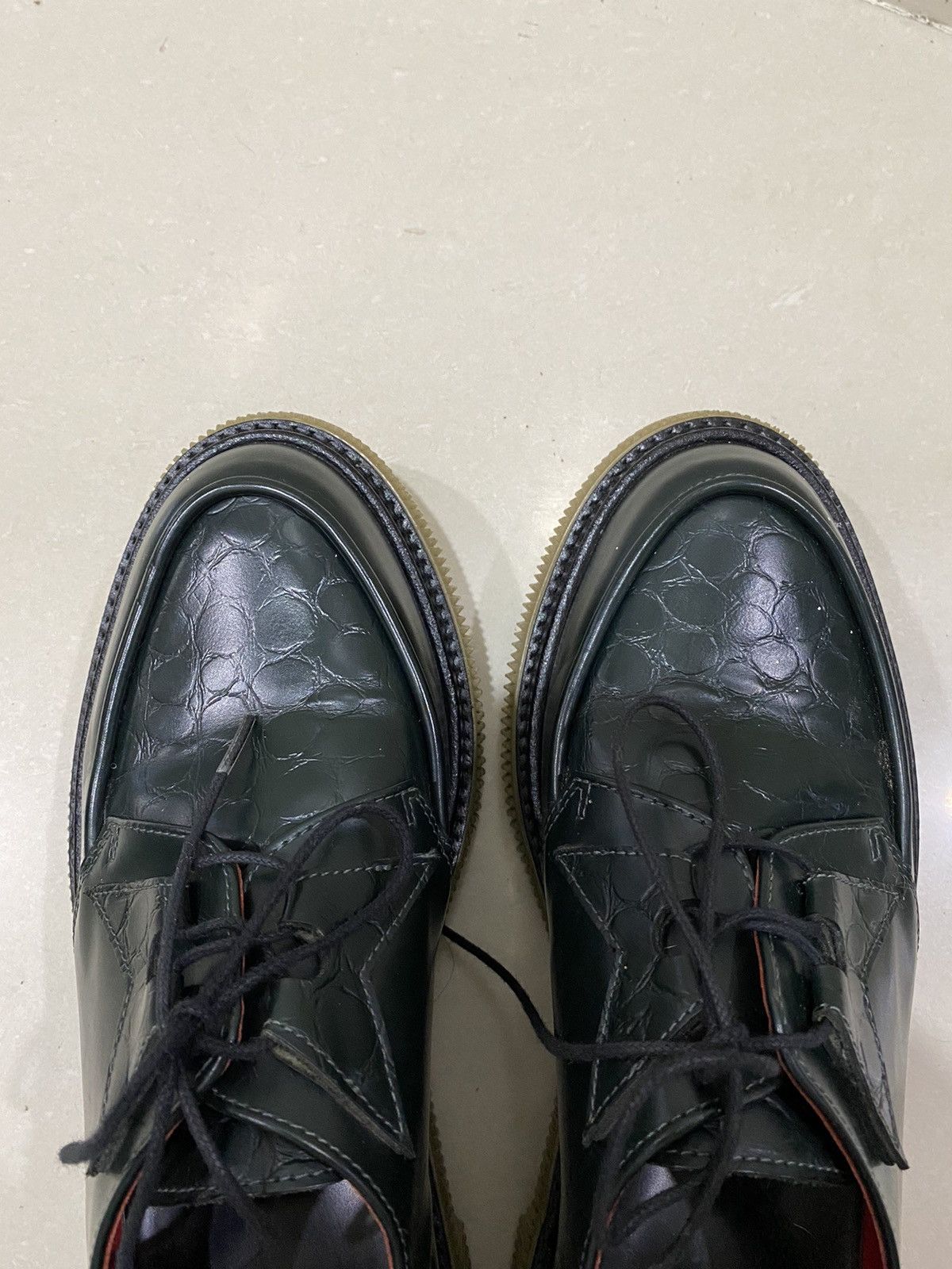 Tres Bien & Adieu Type 141 Leather Derby Bottle Green