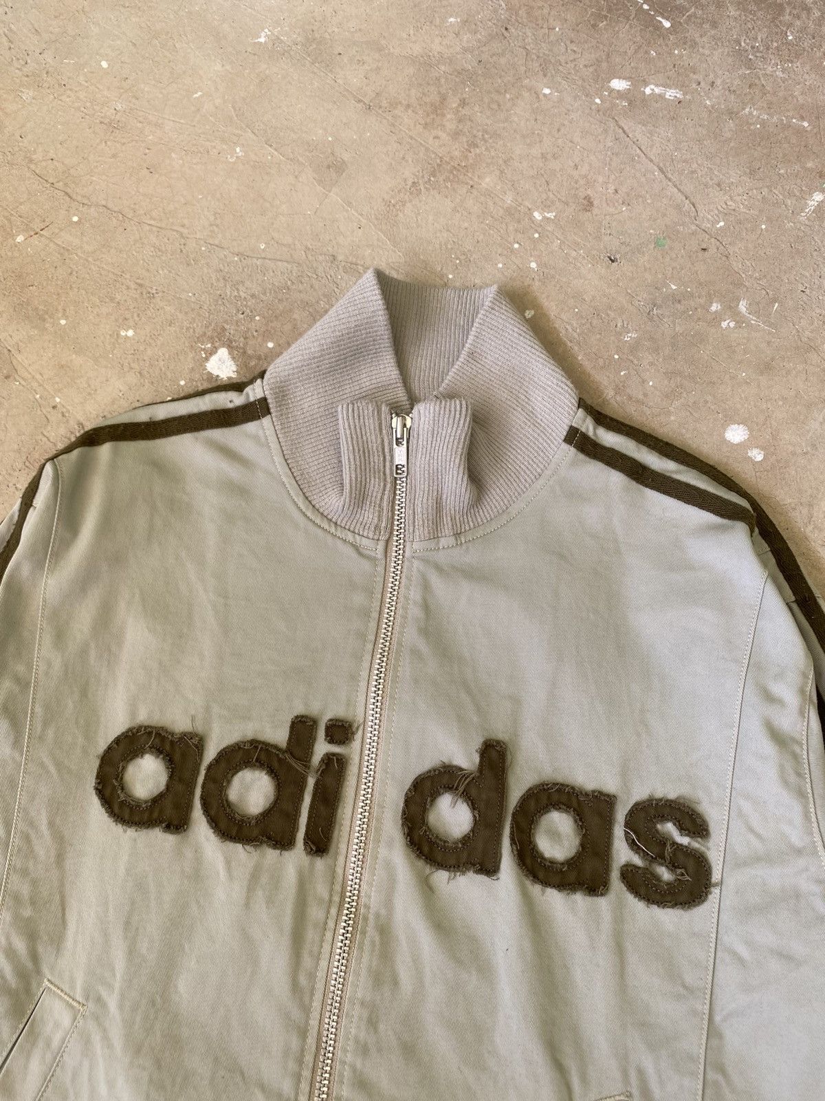 Adidas Adidas Logo Track Jacket Beige Olive Y2K Archive Size US S / EU 44-46 / 1 - 2 Thumbnail
