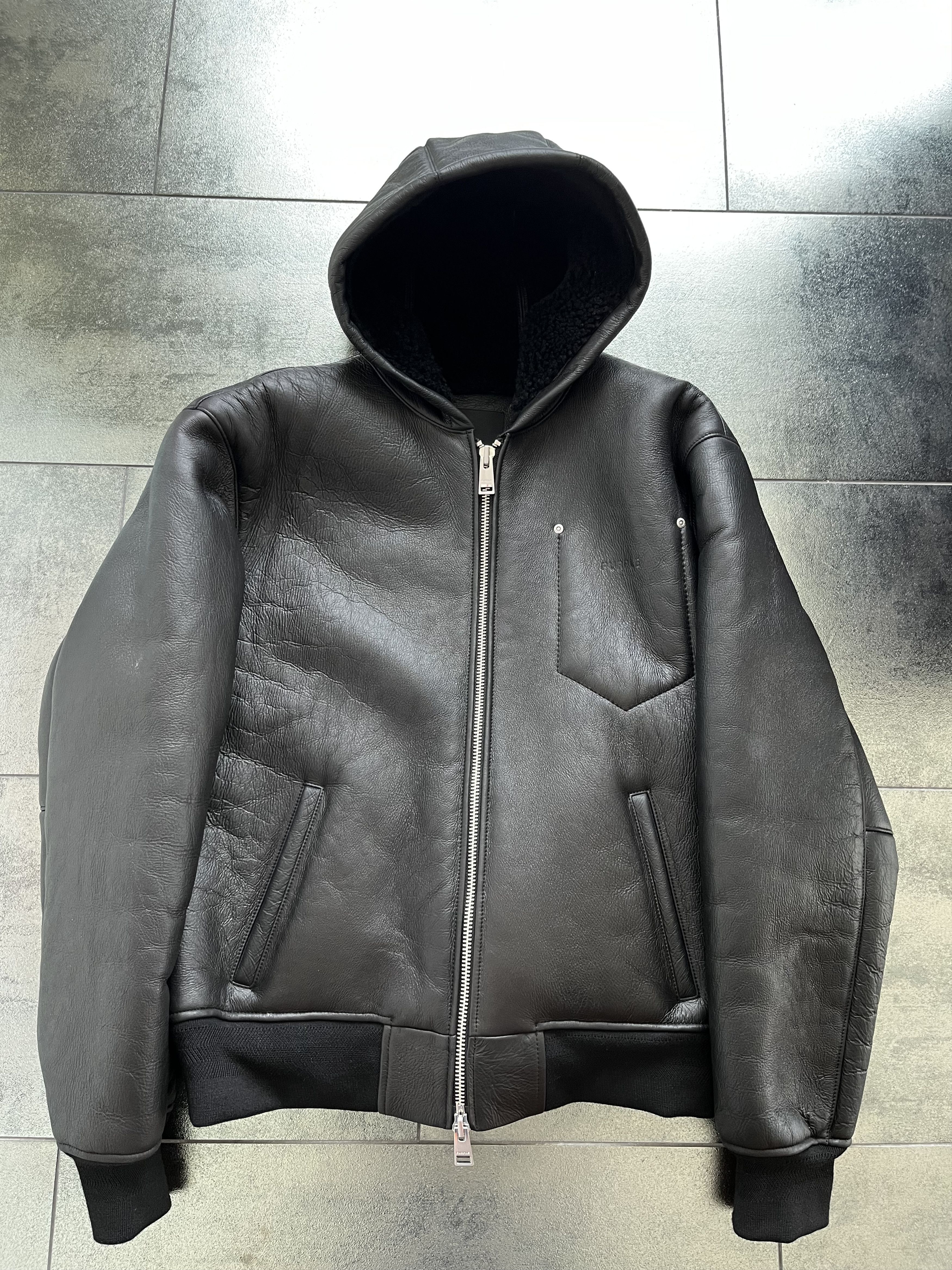 Purple Brand Lamb Leather Zip Hoodie (M) Size US M / EU 48-50 / 2 - 6 Thumbnail