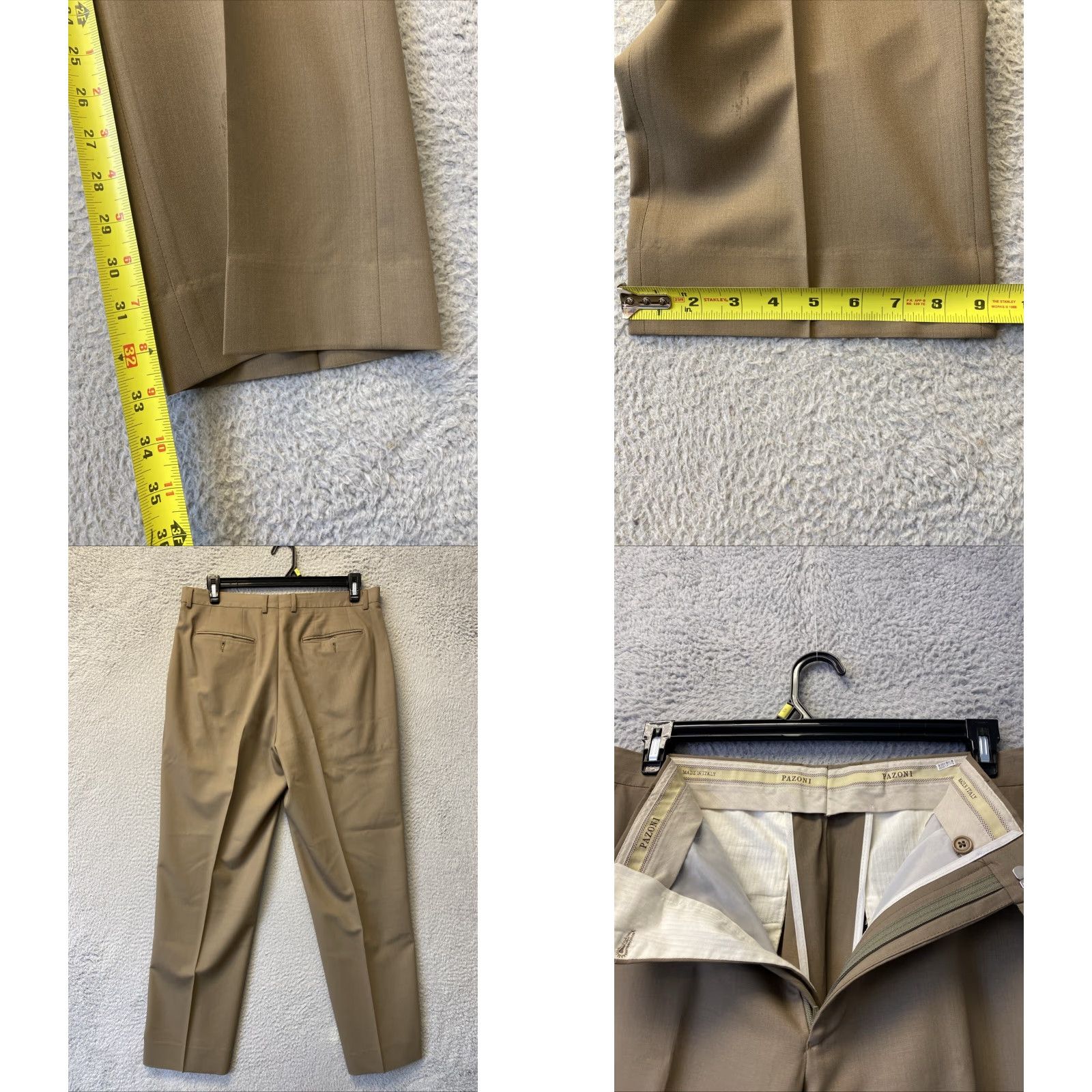Vintage VINTAGE Pazoni Dress Pants Men’s 36 Wool Blend Flat Front Italy Formal Business Party Size US 36 / EU 52 - 8 Thumbnail