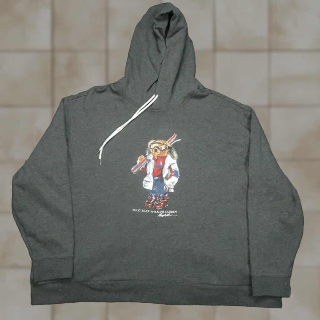 Polo Ralph Lauren Polo Ralph Lauren Hoodie Mens 4XL Gray Ski Bear Pullover Hooded 4XB Big Size US XXL / EU 58 / 5 - 1 Thumbnail