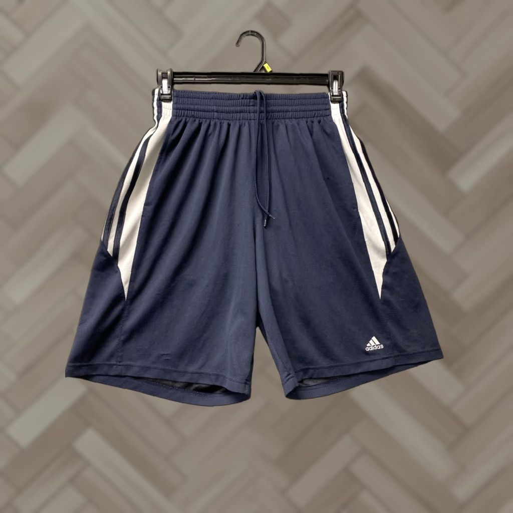 Adidas adidas Shorts Mens Medium Training Navy Blue 117-25 Regular Athletic Solid Breathable Elastic Waist Moisture Wicking Lightweight 30 in Inseam 8 in Size US 31 - 1 Thumbnail
