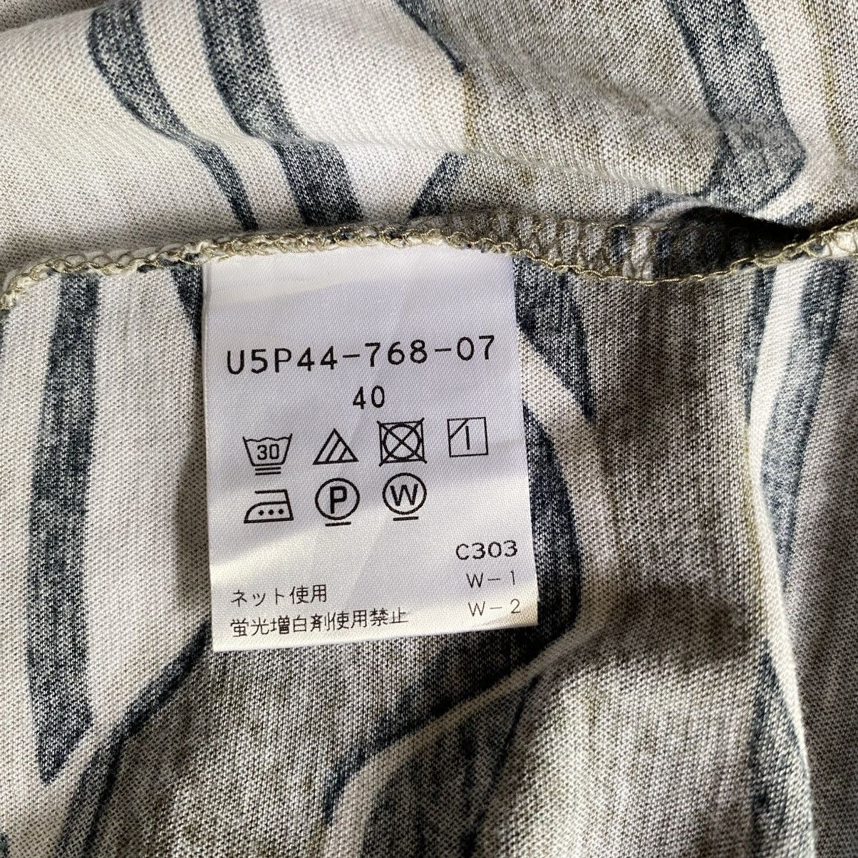Designer EVEX Olive White Abstract Print T-Shirt Size S / US 4 / IT 40 - 12 Thumbnail