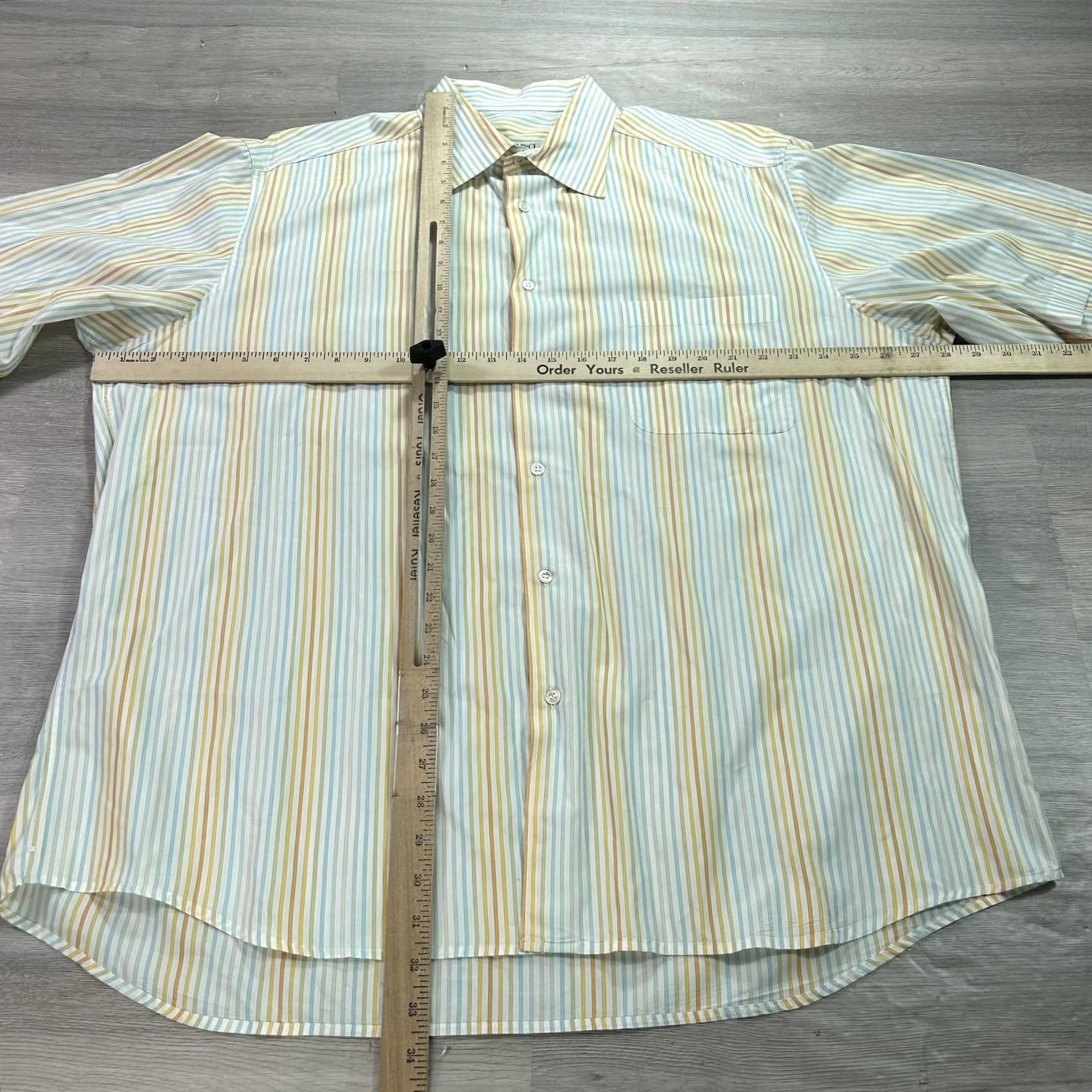 Vintage VINTAGE Davinci Sport Shirt Mens 2XL White Pastel Stripe Button Up Italy Size US XXL / EU 58 / 5 - 6 Thumbnail