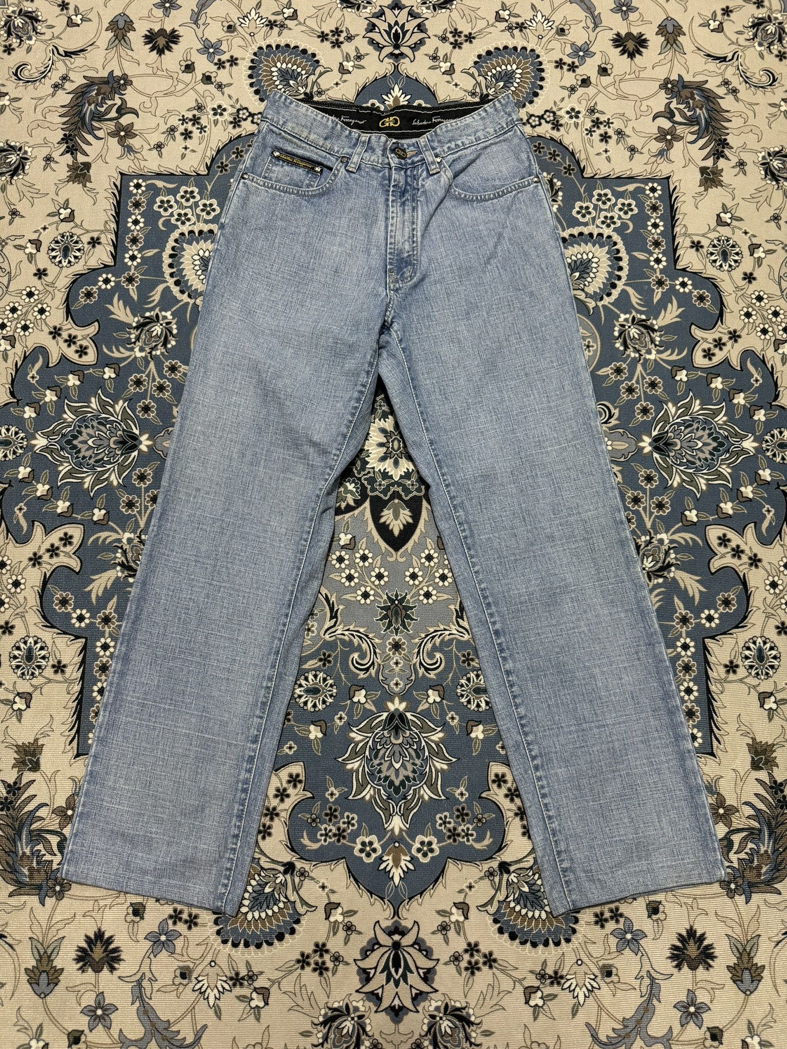 Beauty Beast × Salvatore Ferragamo Vintage Salvatore Ferragamo Classic Basic Jeans Size US 29 - 1 Thumbnail