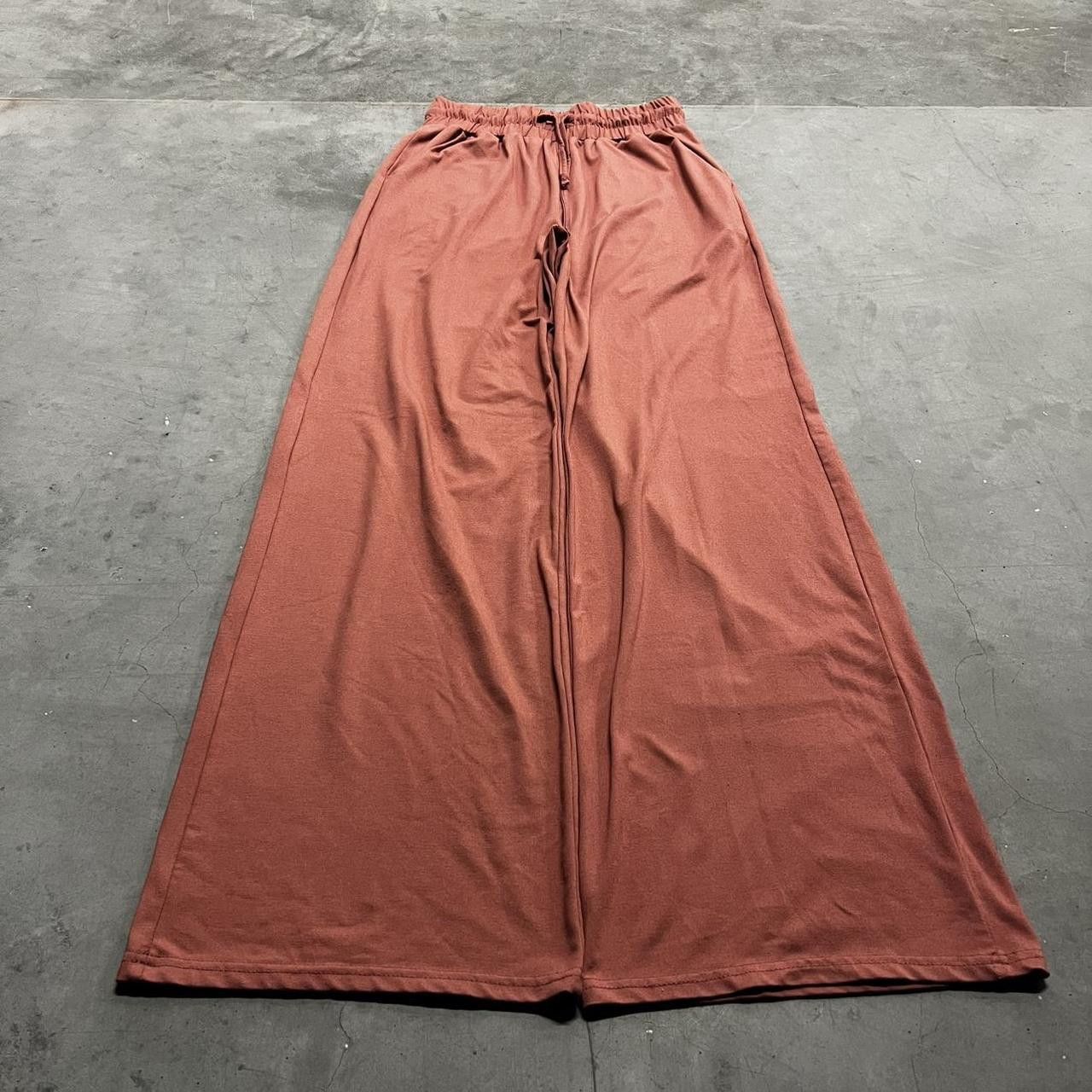 Japanese Brand × Vintage Vintage Y2K/2000s Baggy Wideleg Yoga Style Peach Sweatpants! Size US 30 / EU 46 - 2 Thumbnail