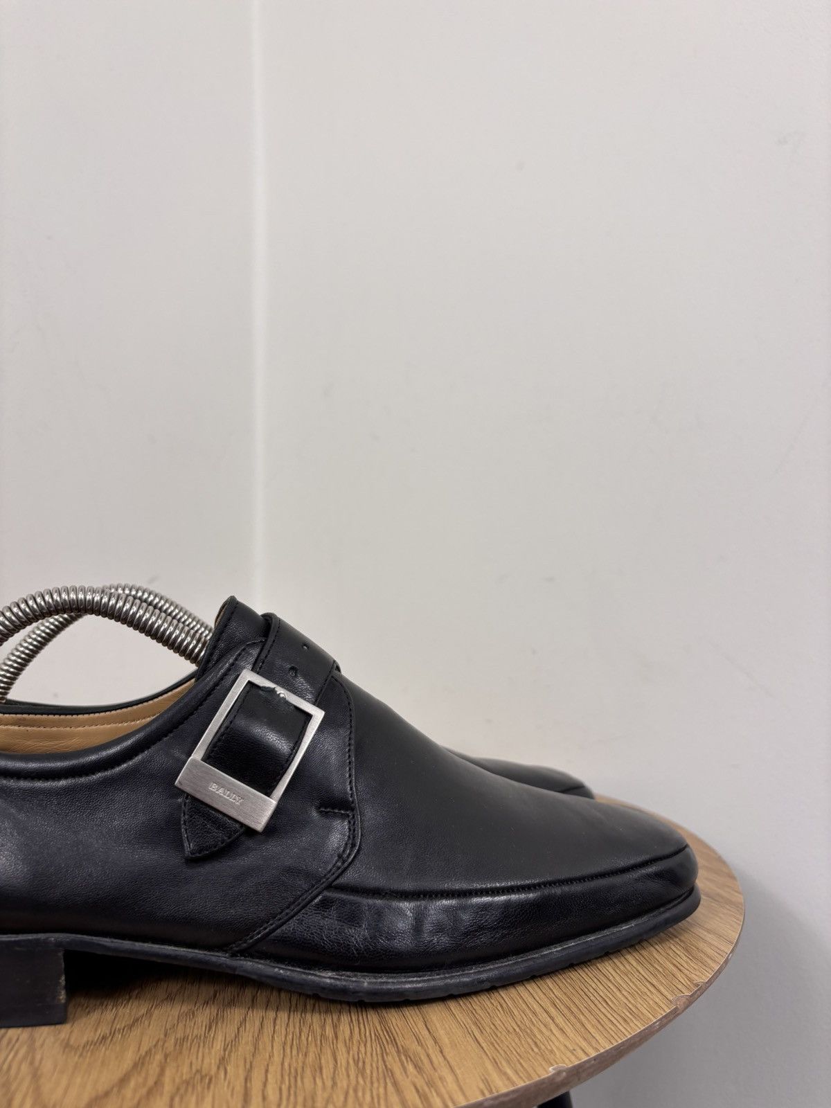 Bally Bally Brenno Men’s Monk Strap Black Leather Dress Shoes Size US 8 / EU 41 - 4 Thumbnail