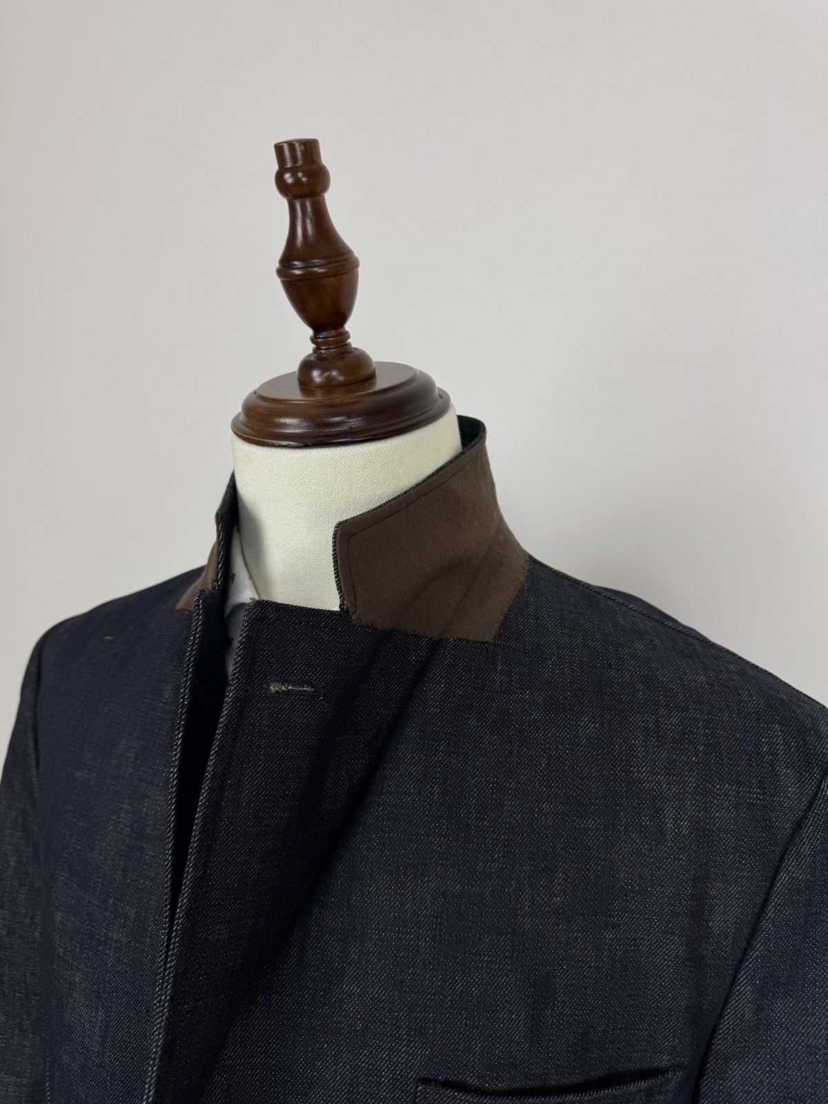 Other Denim Bespoke blue blazer indigo denim sports jacket Size 46R - 9 Thumbnail