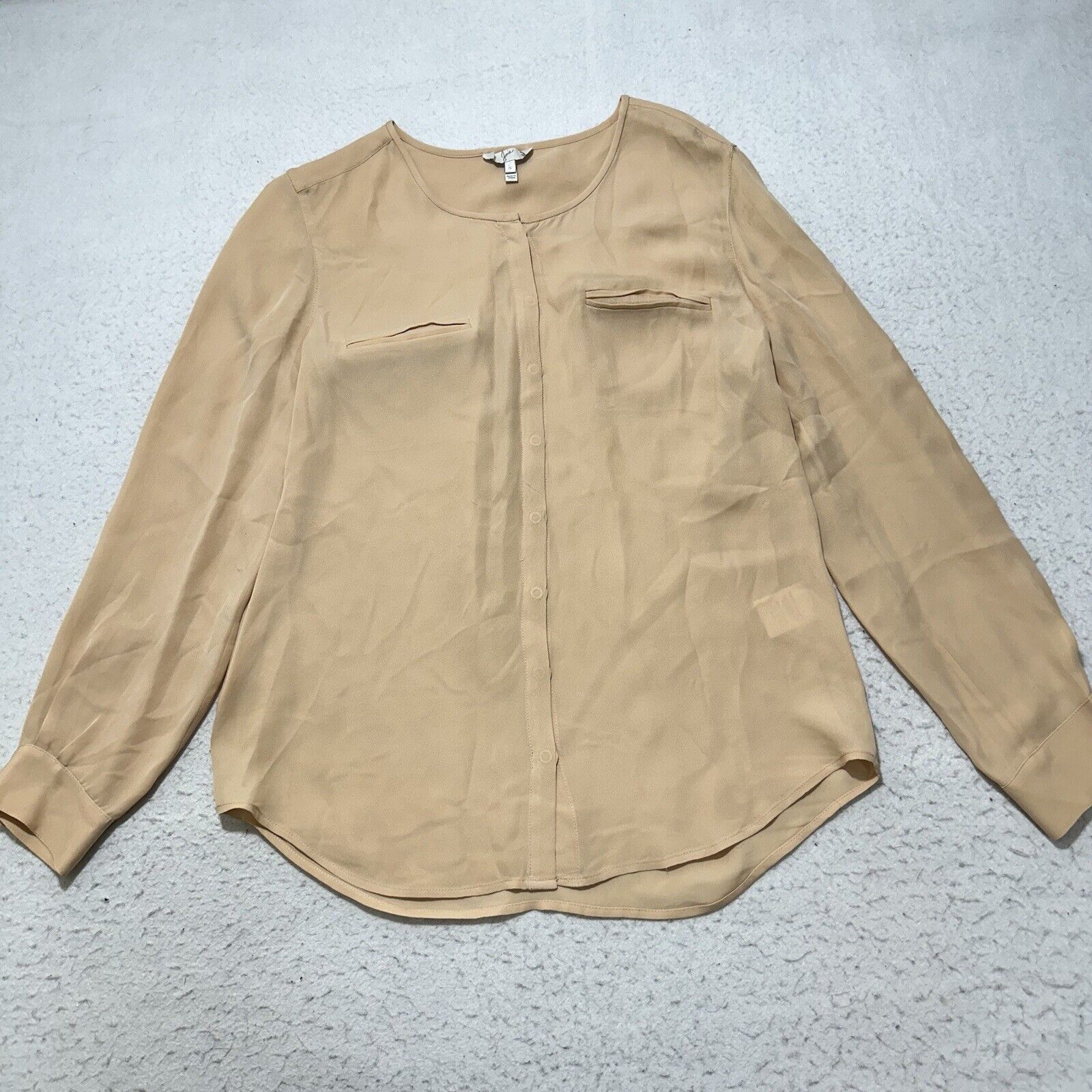 Joie Joie Small Blush Pink Pure Silk Concealed Button Up Blouse Size S / US 4 / IT 40 - 1 Thumbnail