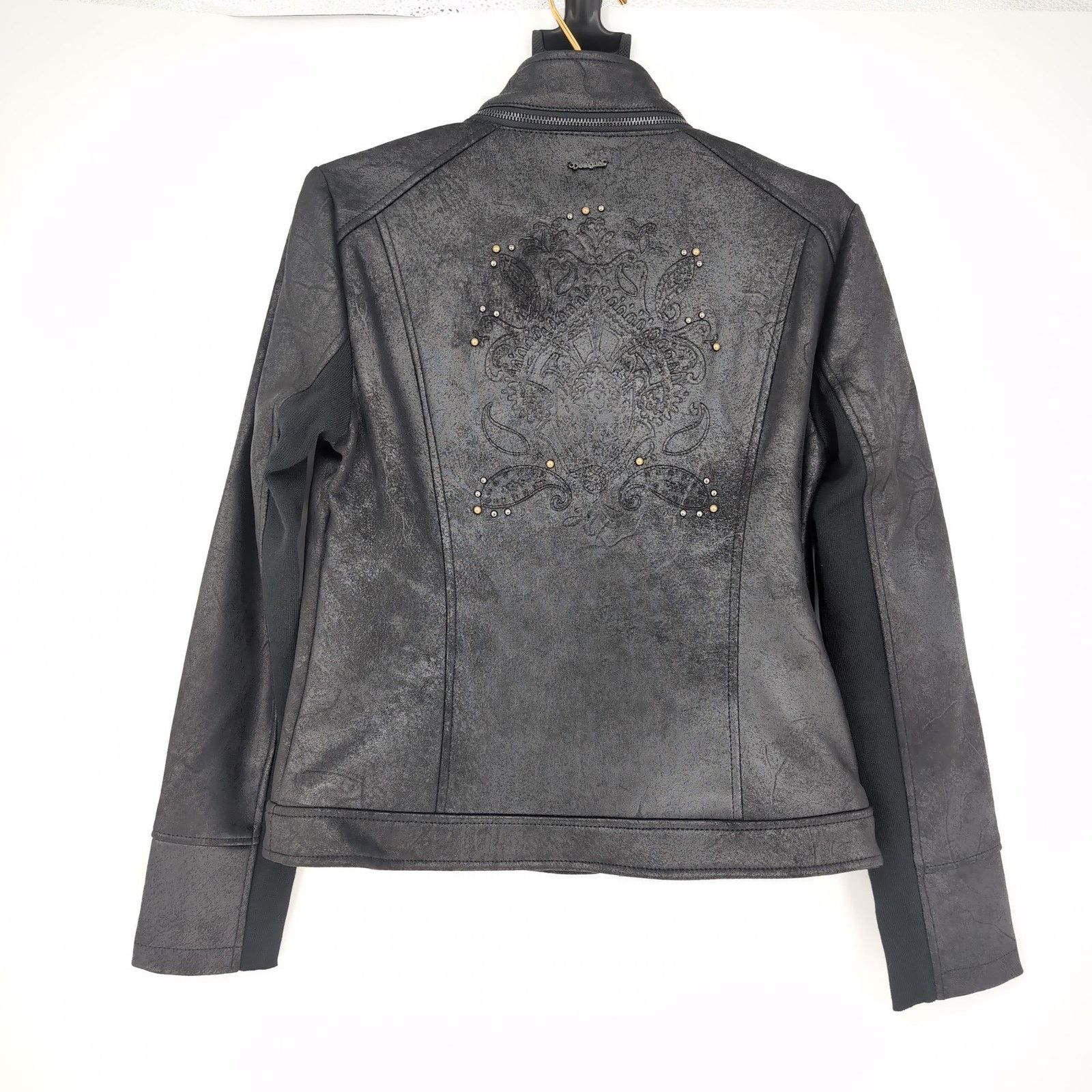 Desigual Desigual Millet NWT Black Zipper Motorcycle Jacket US Size 6 Size S / US 4 / IT 40 - 3 Thumbnail