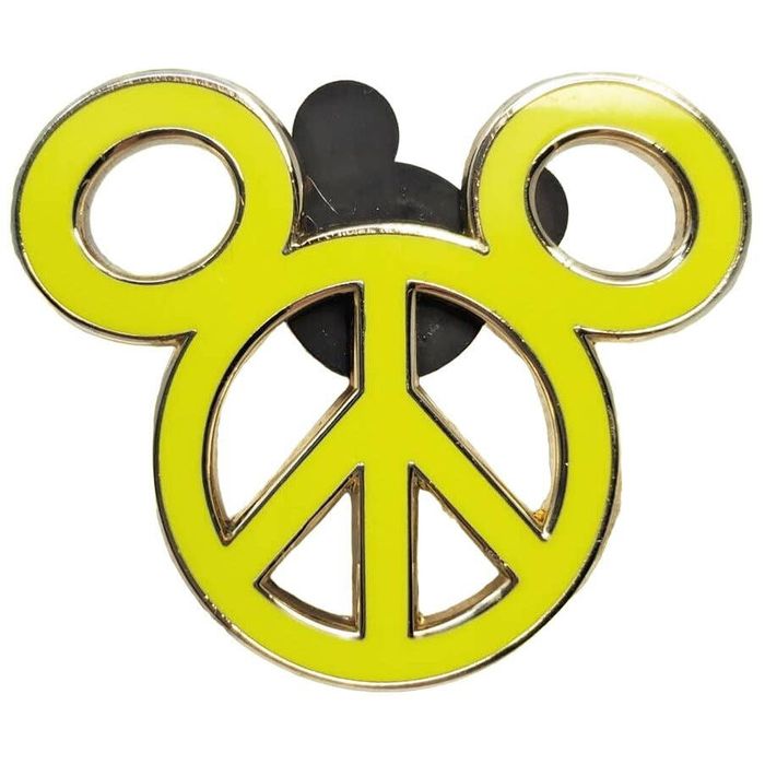 Disney Disney Parks Authentic 09 Mickey Mouse Peace Sign Enamel Pin