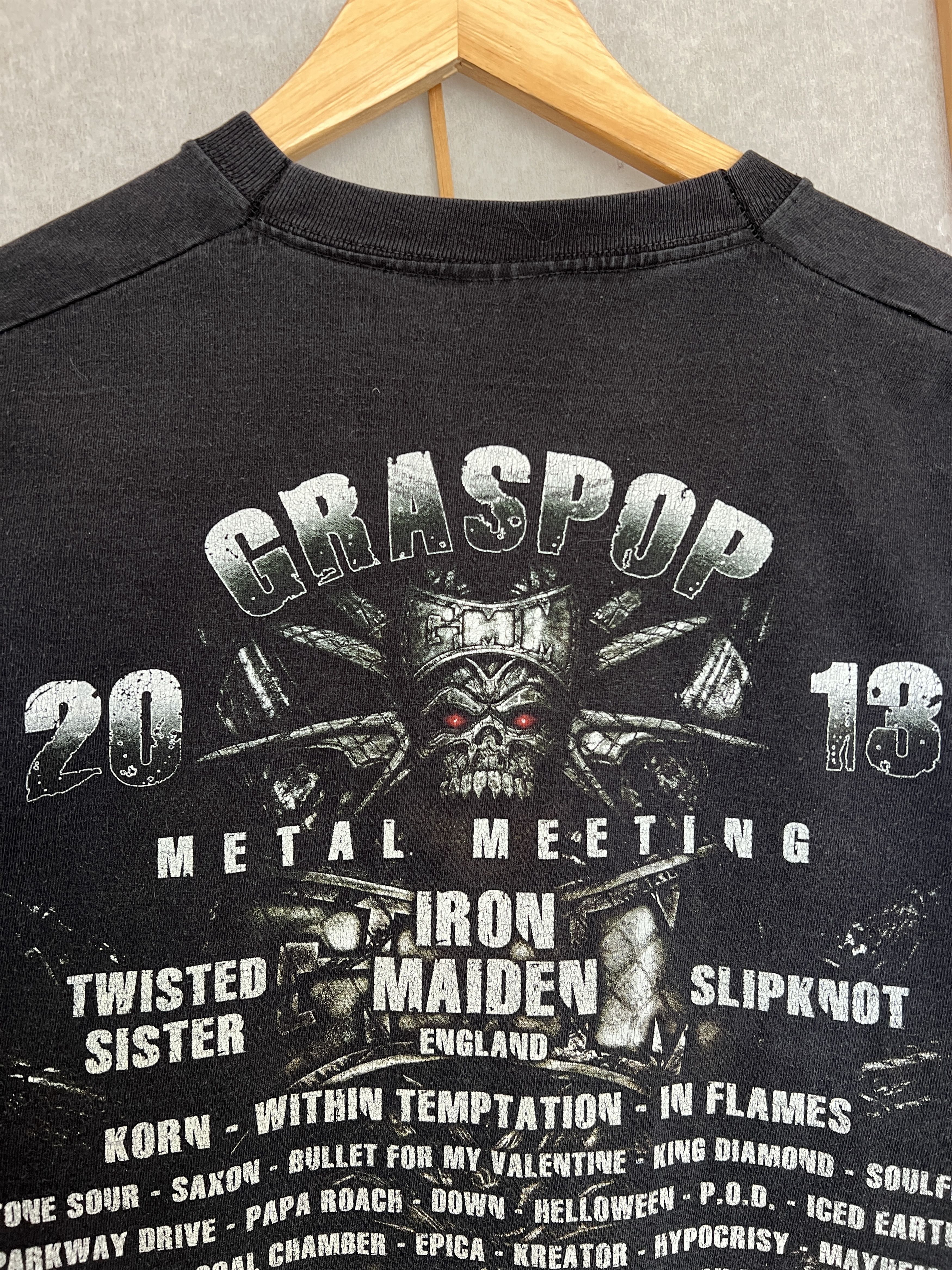 Vintage Rare! Graspop Metal meeting VTG 2013 faded sun t shirt tour Size US XL / EU 56 / 4 - 6 Thumbnail