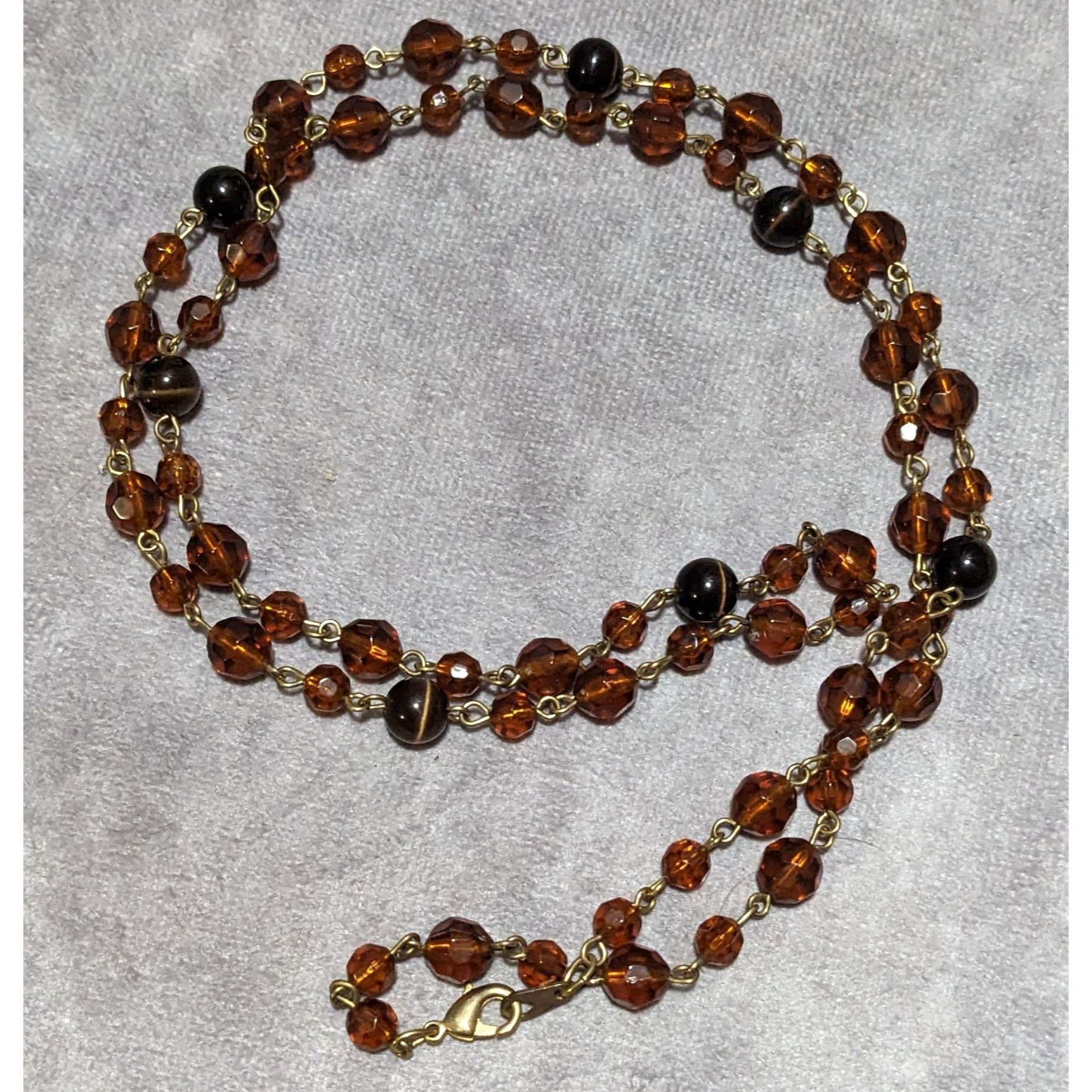 Other Retro 80s Brown And Gold Beaded Necklace Size ONE SIZE - 10 Thumbnail
