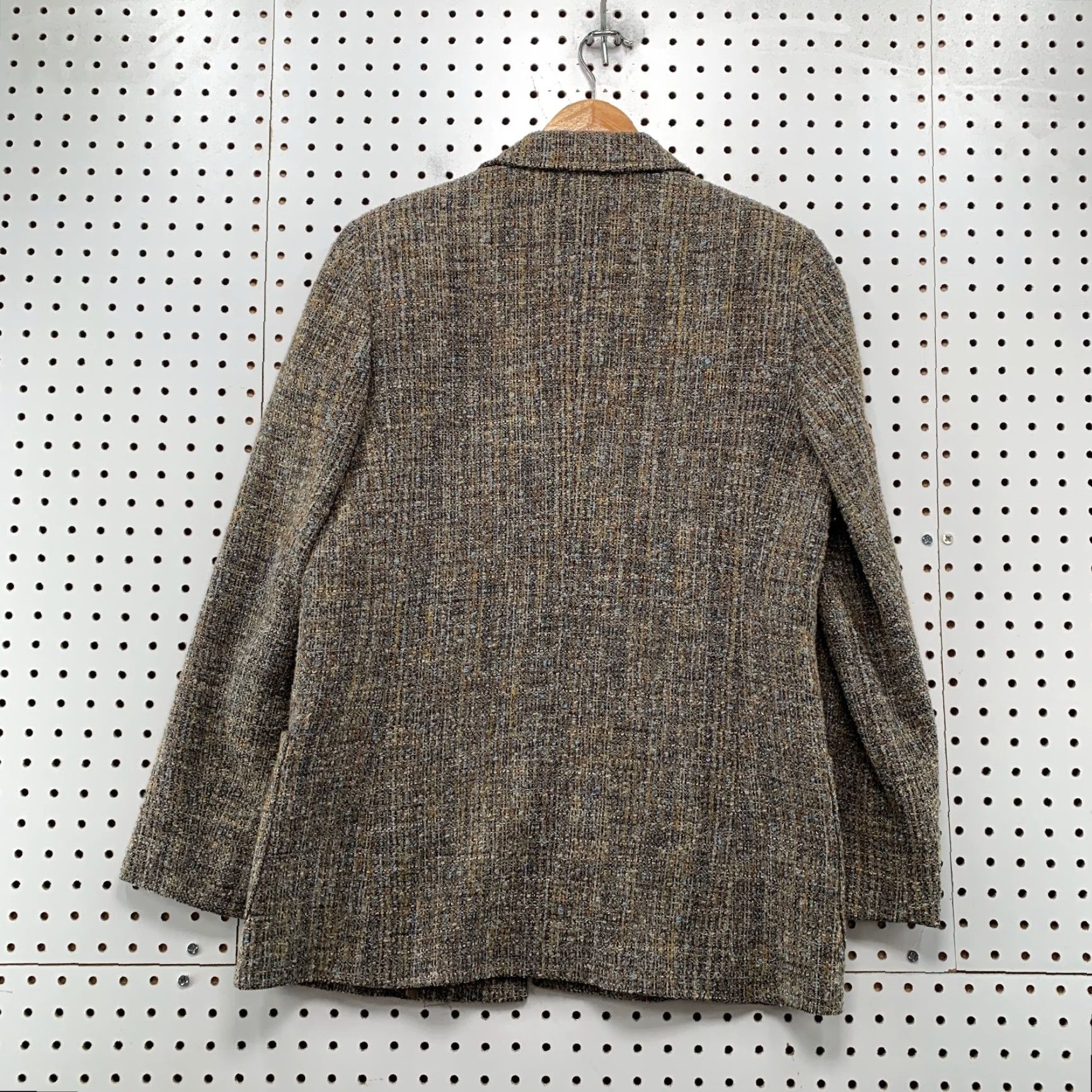 Zanella Zanella Tweed Wool Blazer Womens 4 Brown Three-Button Business Work Italy Jacket Size S / US 4 / IT 40 - 3 Thumbnail