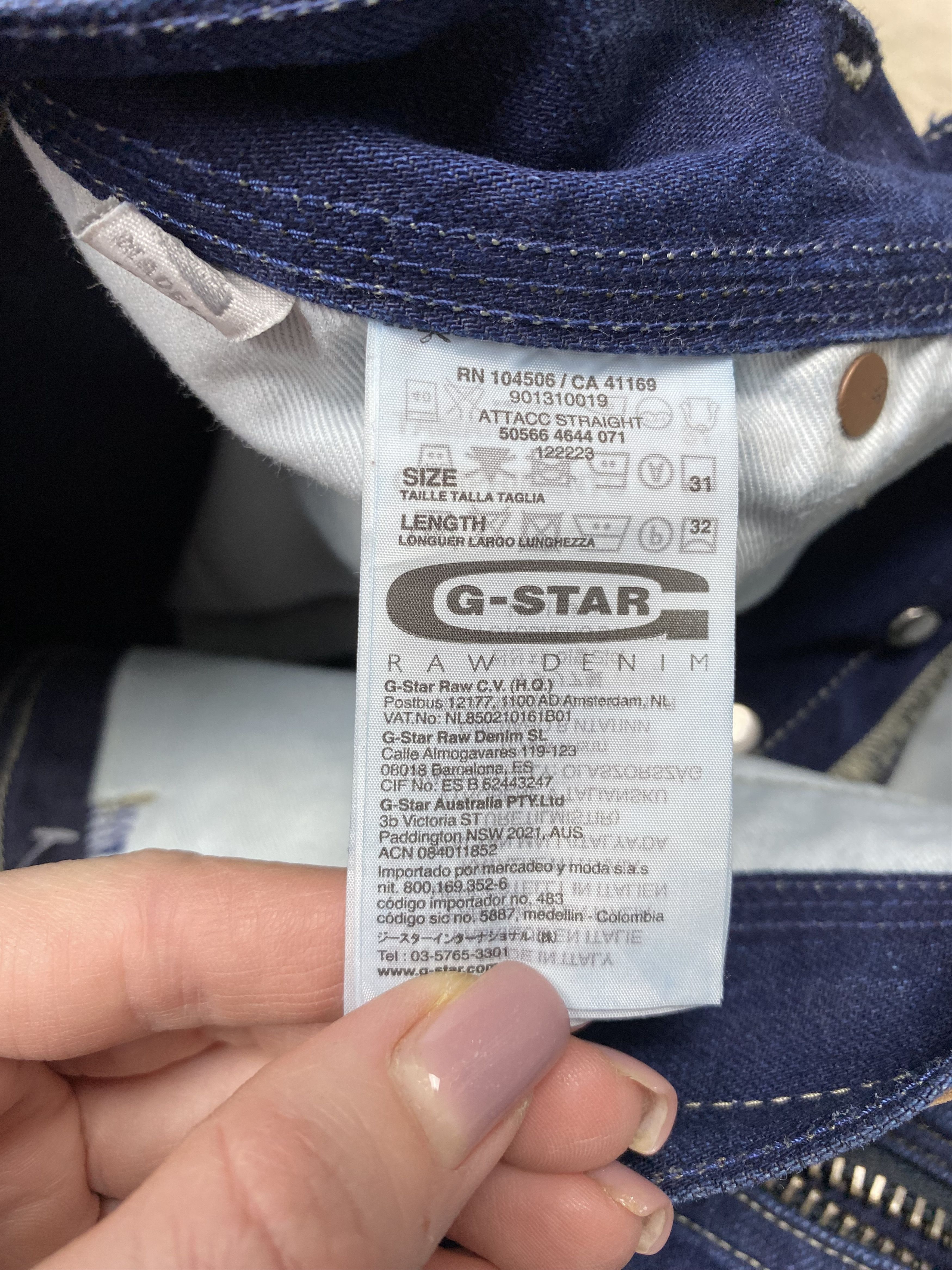 G-Star G Star Raw Mens Attacc Straight Denim Pants Jeans Size US 31 - 5 Thumbnail
